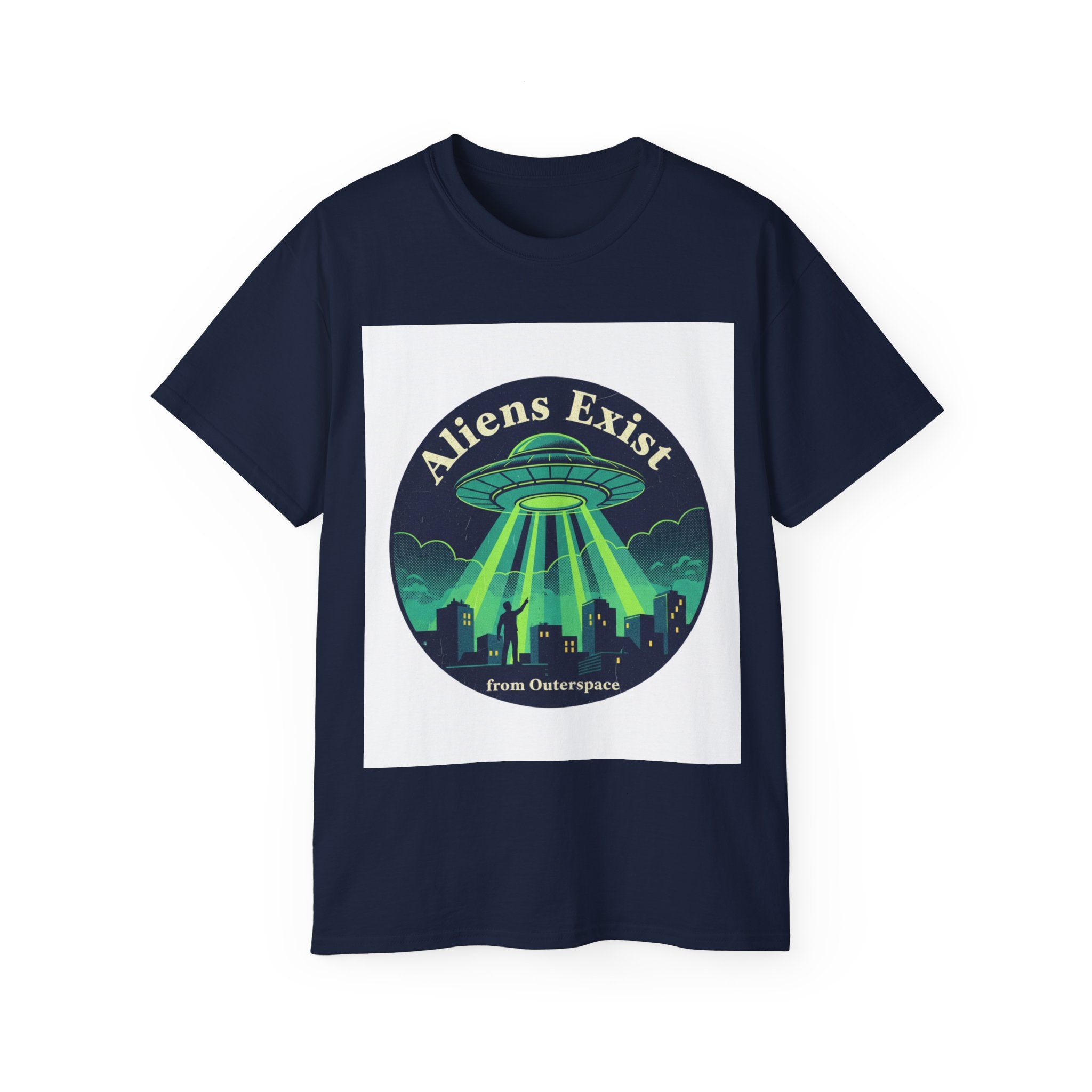 Aliens Exist T-Shirt — UFO Abduction Graphic Tee