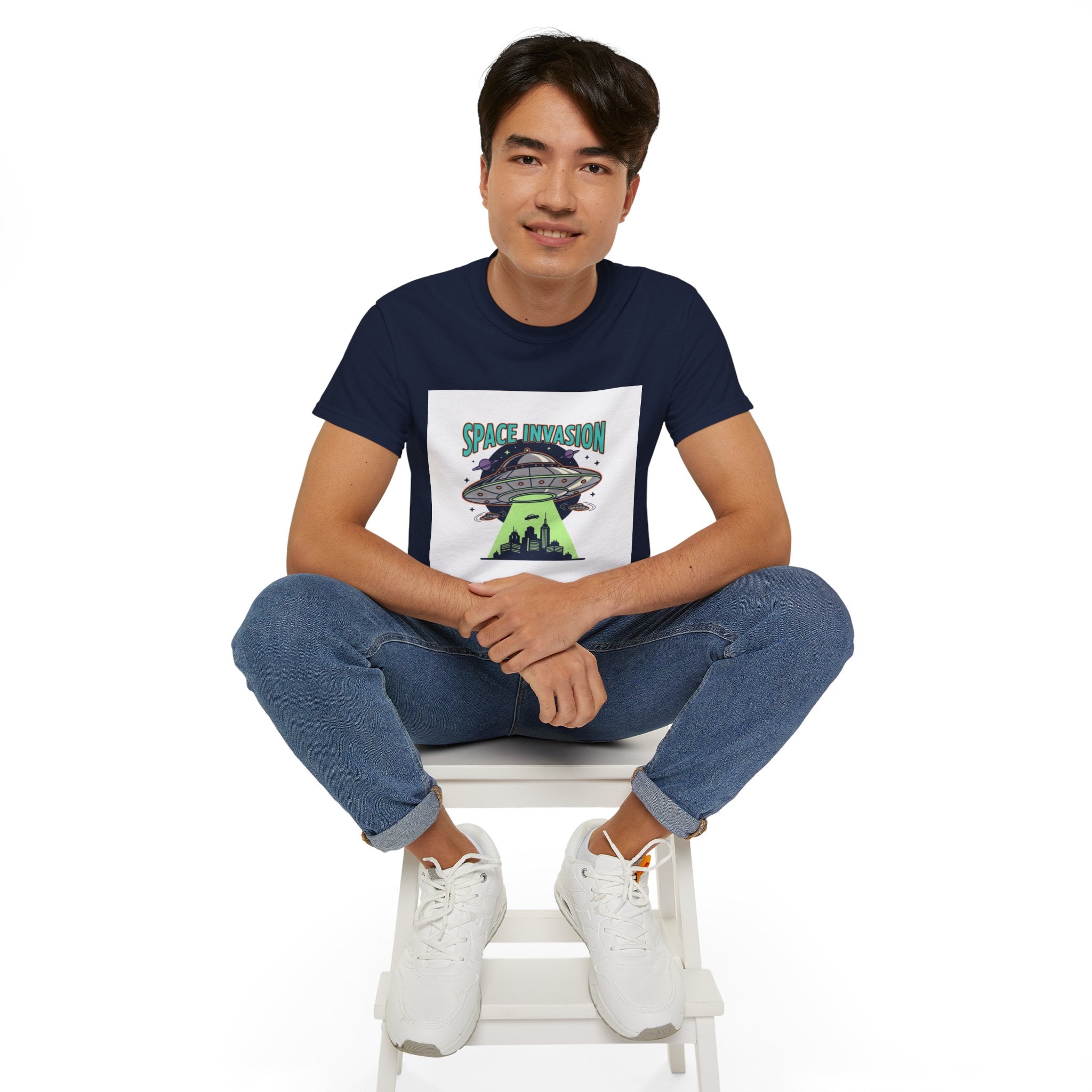 Space Invasion UFO T-Shirt — Alien Abduction Graphic Tee
