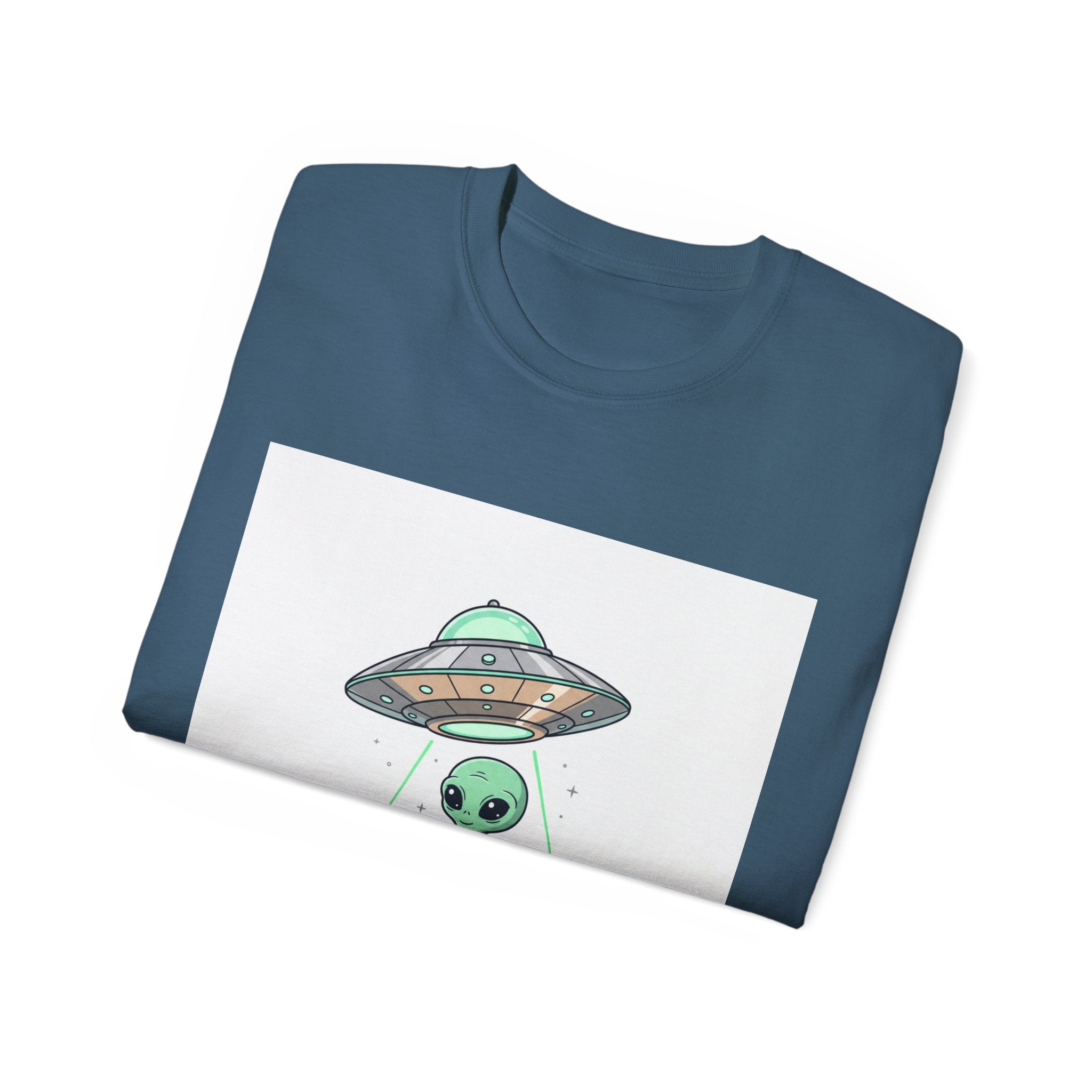 Alien UFO T-Shirt — "UFO Extraterrestrial" Cute Space Graphic Tee Adult Unisex