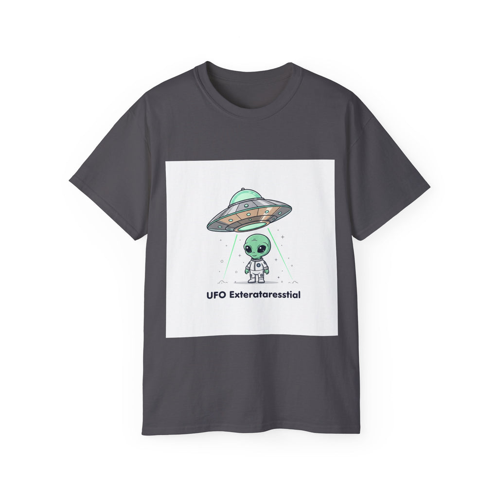 Alien UFO T-Shirt — "UFO Extraterrestrial" Cute Space Graphic Tee Adult Unisex