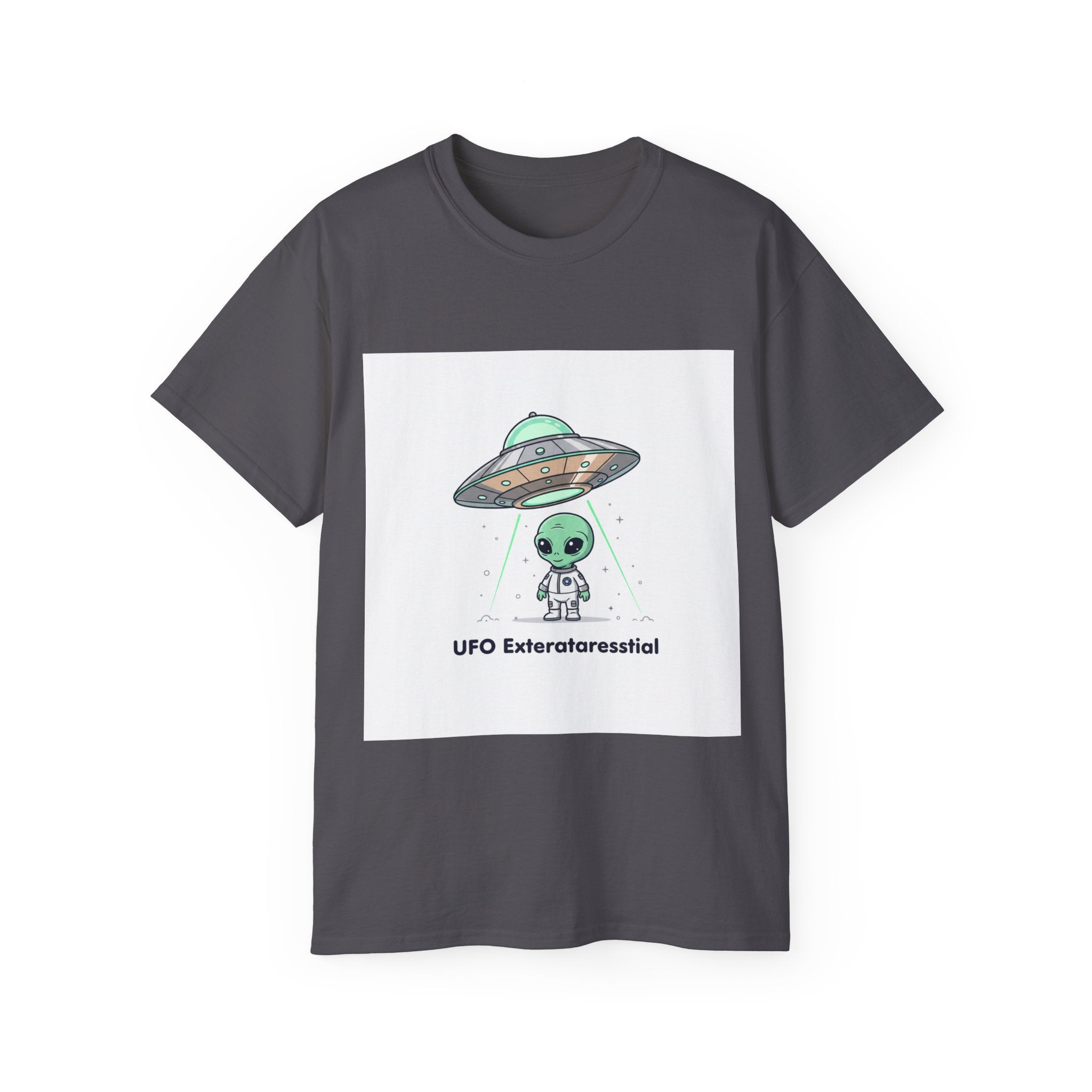 Alien UFO T-Shirt — "UFO Extraterrestrial" Cute Space Graphic Tee Adult Unisex