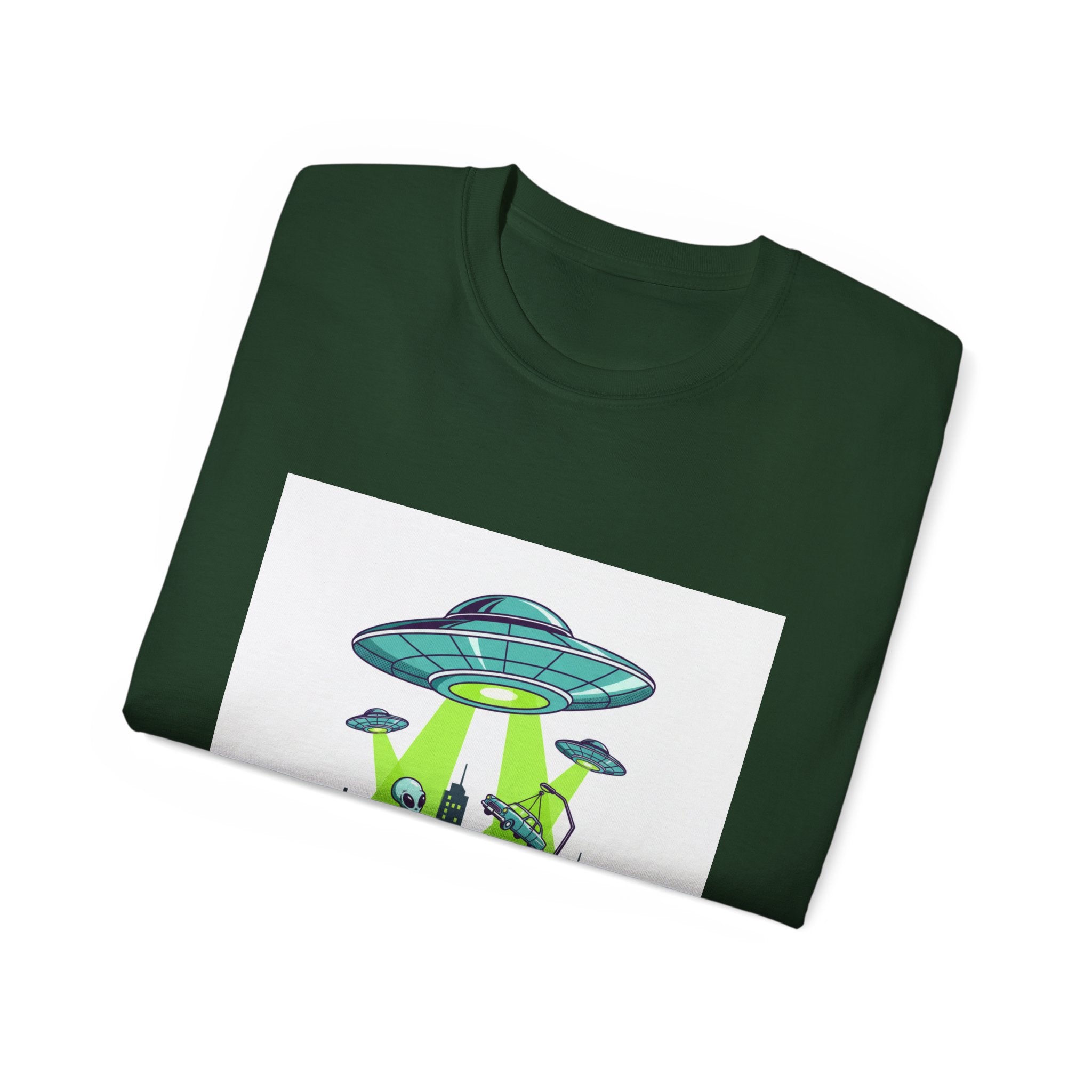 Camiseta de invasión extraterrestre — Camiseta gráfica de abducción ovni