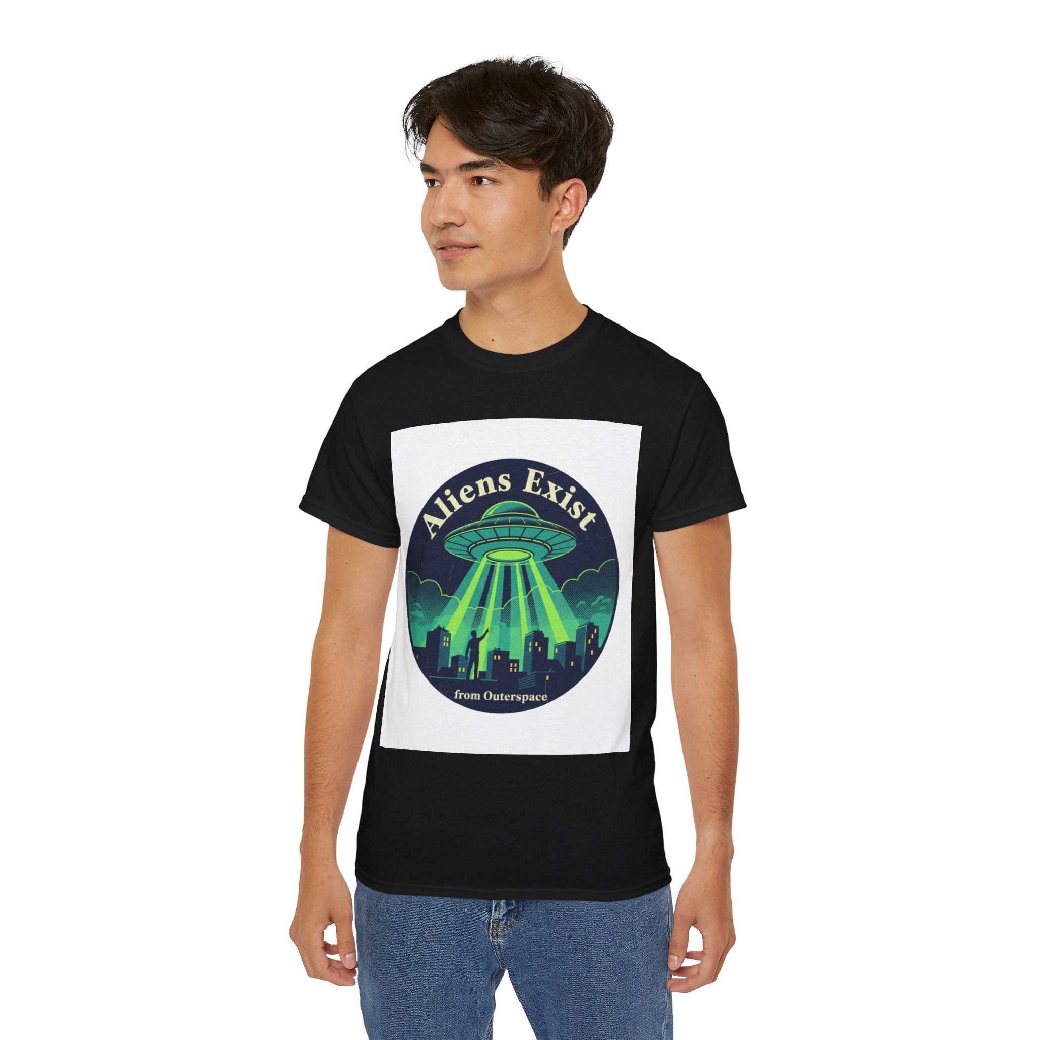 Camiseta "Los extraterrestres existen" — Camiseta gráfica de abducción ovni