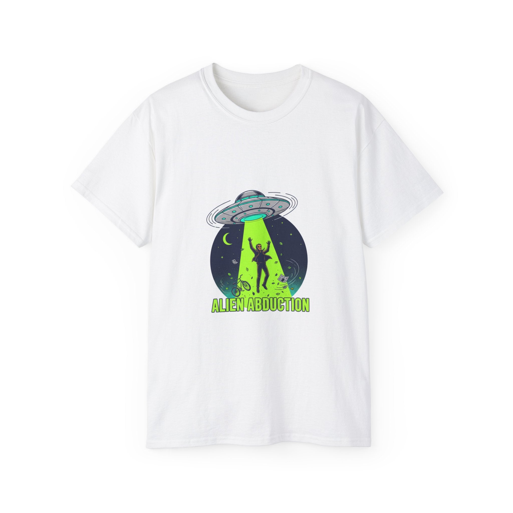 Alien Abduction T-Shirt — UFO Beam Silhouette Tee