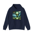 Alien Graphic Hoodie — Green Outer Space Alien Hoodie Sweatshirt