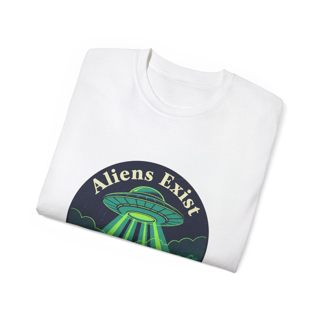 Camiseta "Los extraterrestres existen" — Camiseta gráfica de abducción ovni