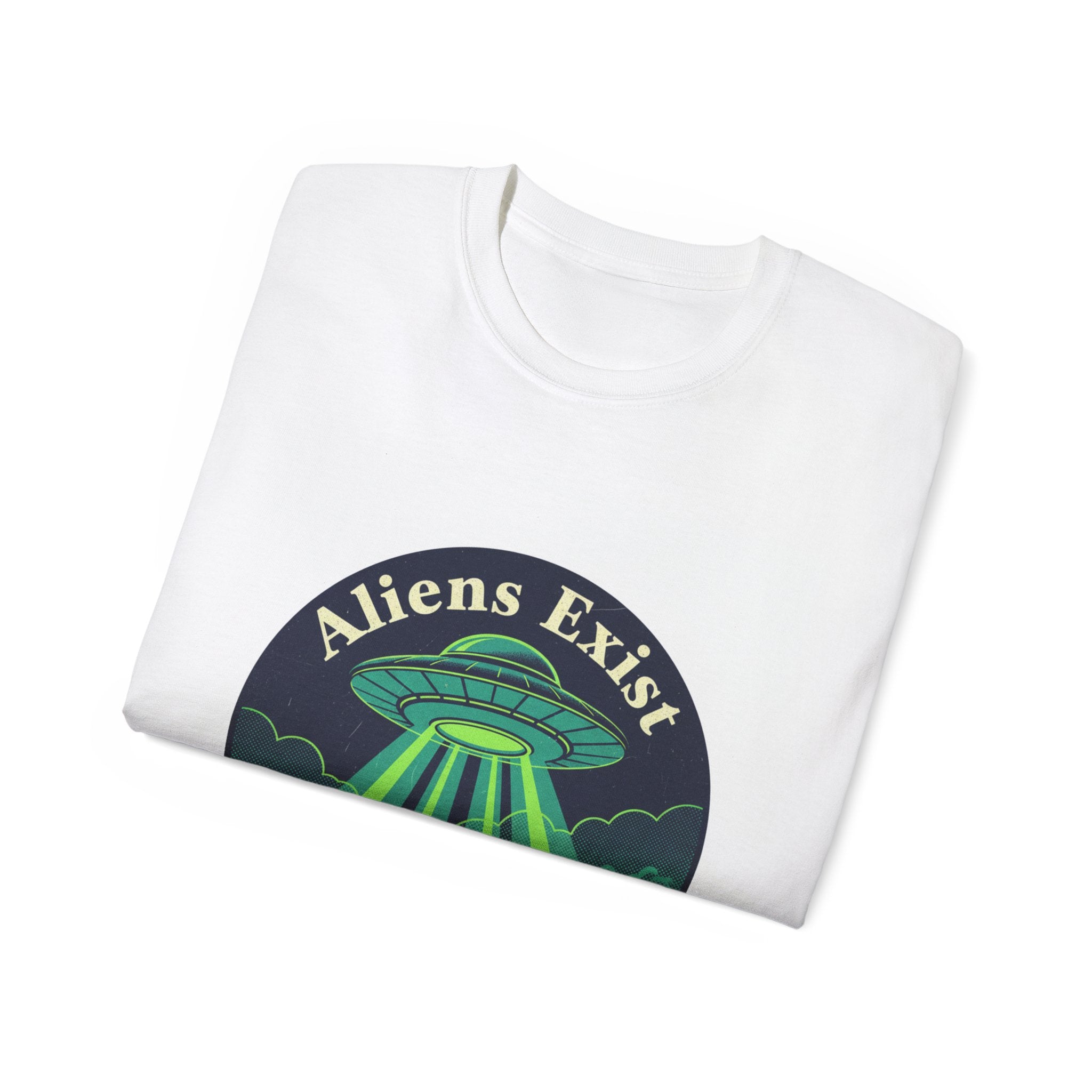Aliens Exist T-Shirt — UFO Abduction Graphic Tee