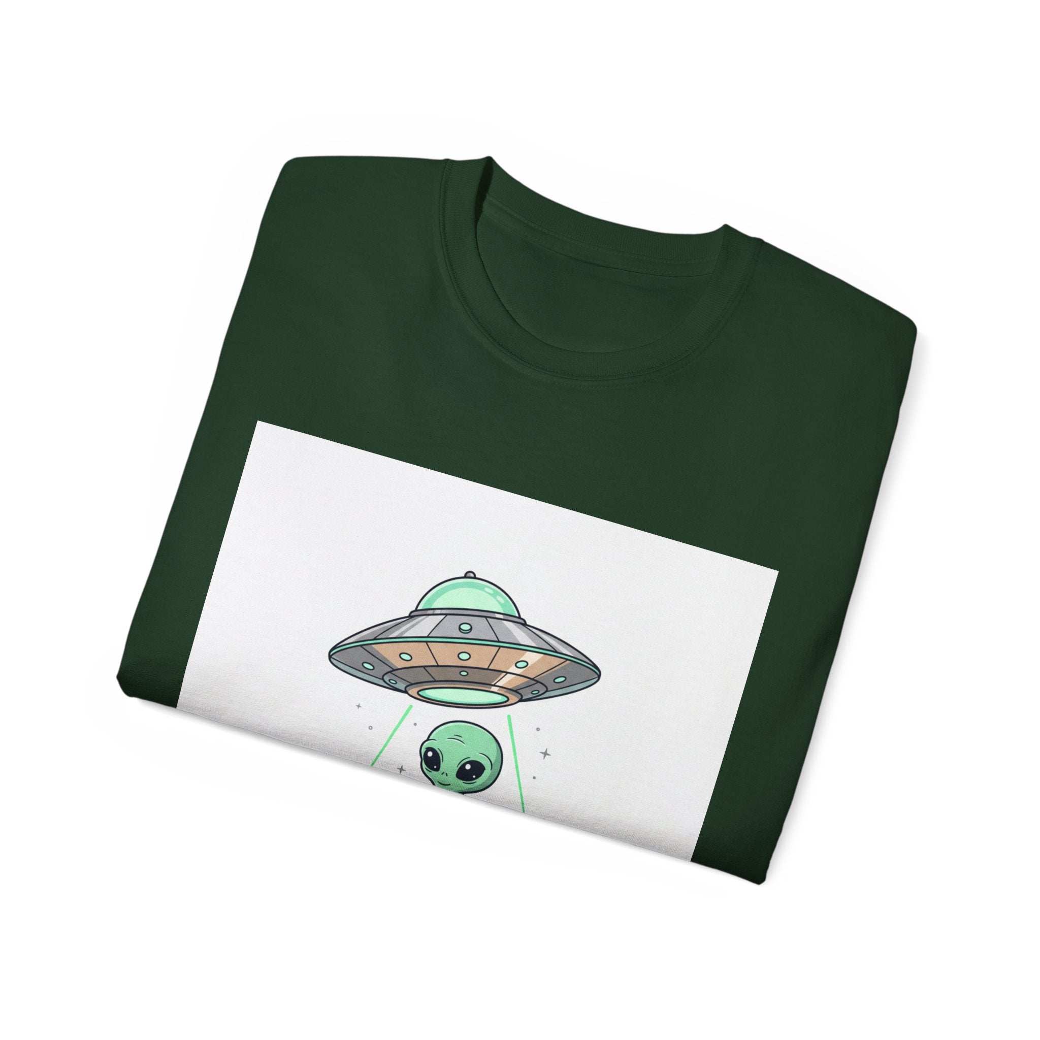 Alien UFO T-Shirt — "UFO Extraterrestrial" Cute Space Graphic Tee Adult Unisex
