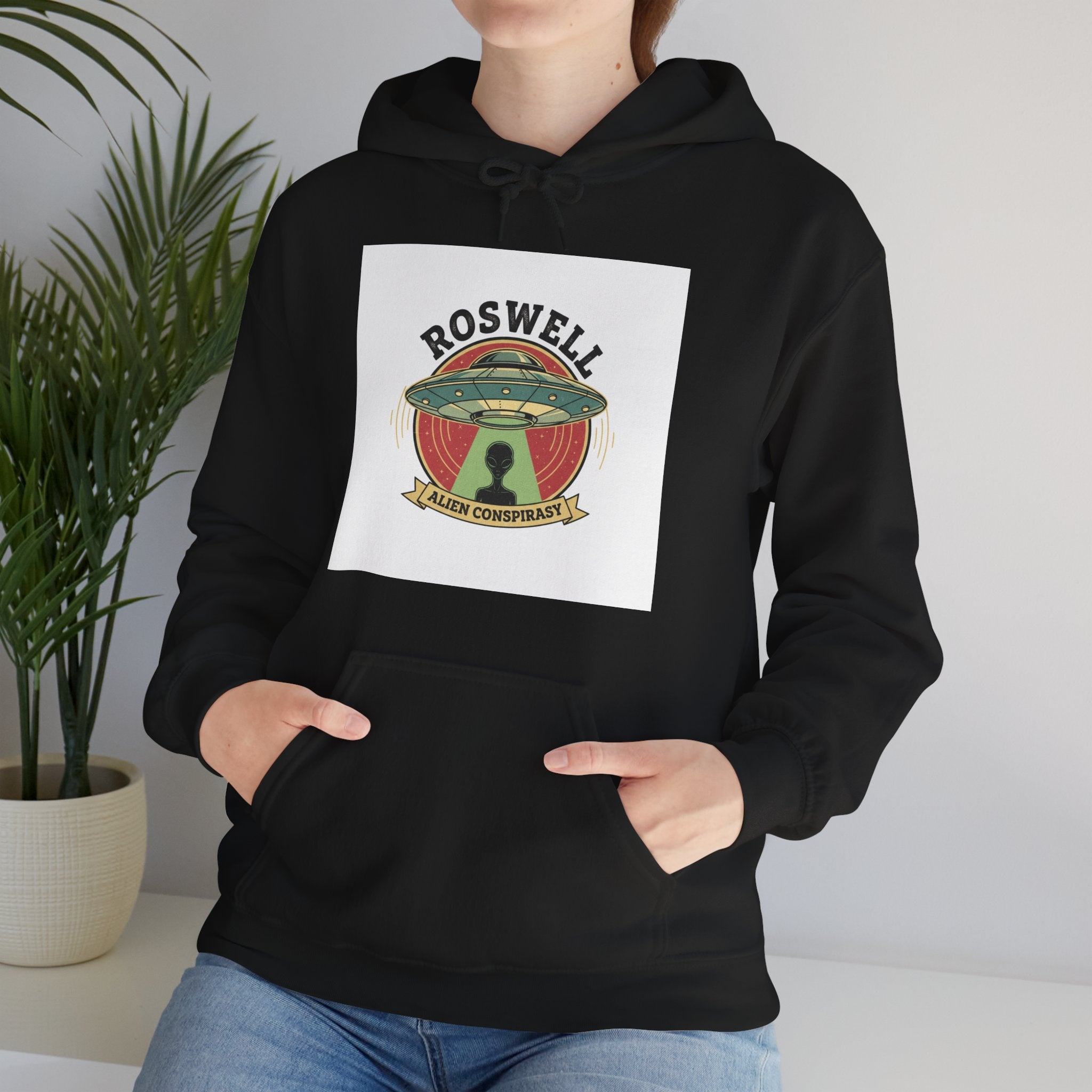 Roswell UFO Hoodie – Vintage Alien Abduction Graphic