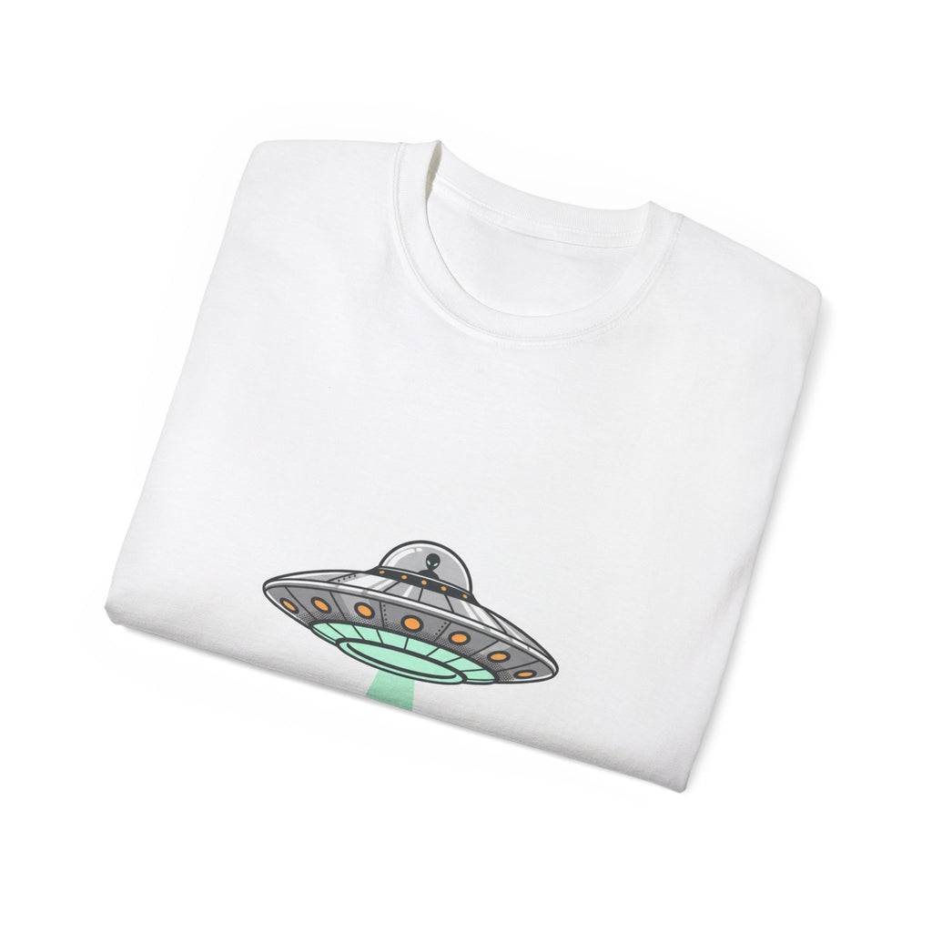 Alien Abduction Graphic Tee — Cute UFO Beam T‑Shirt