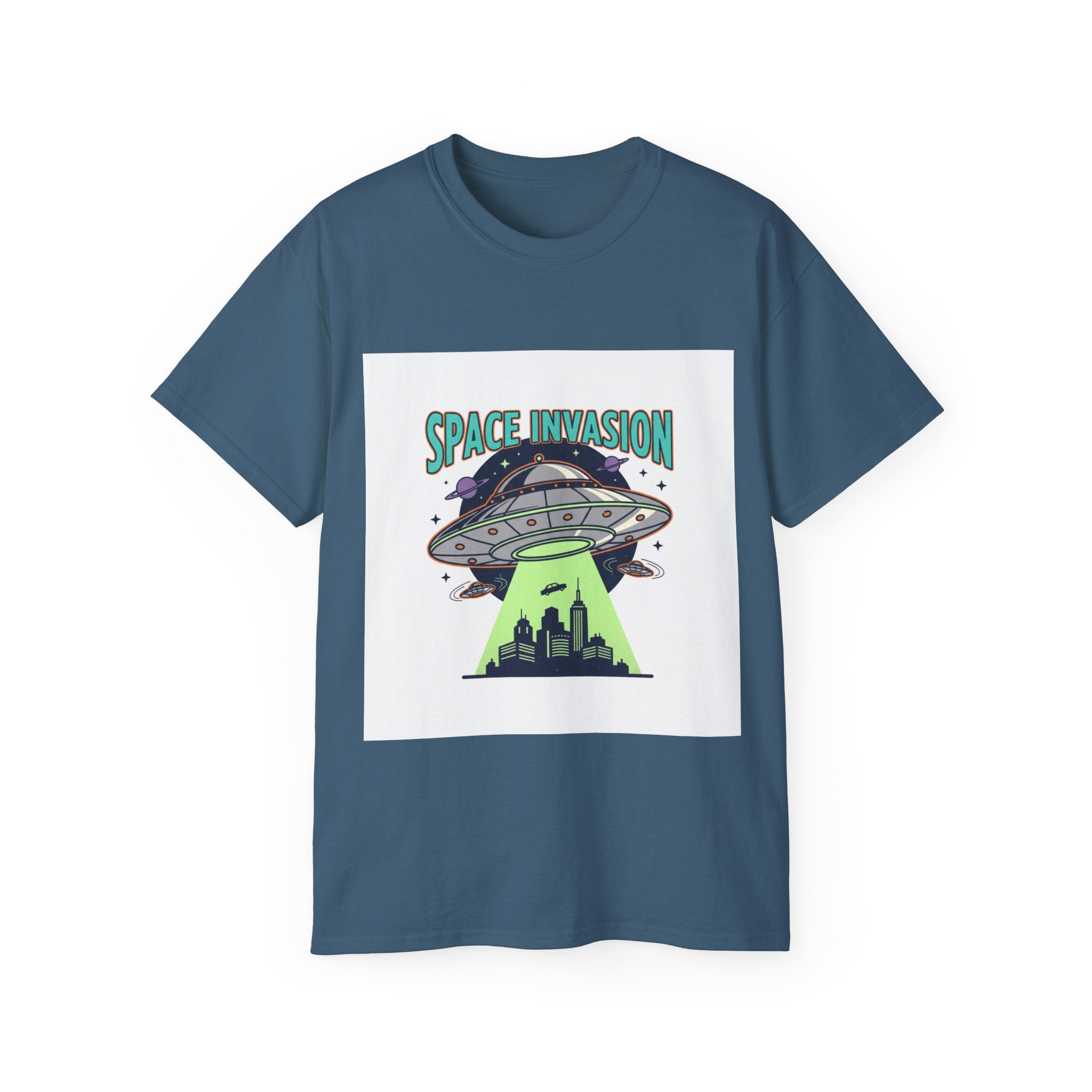 Space Invasion UFO T-Shirt — Alien Abduction Graphic Tee