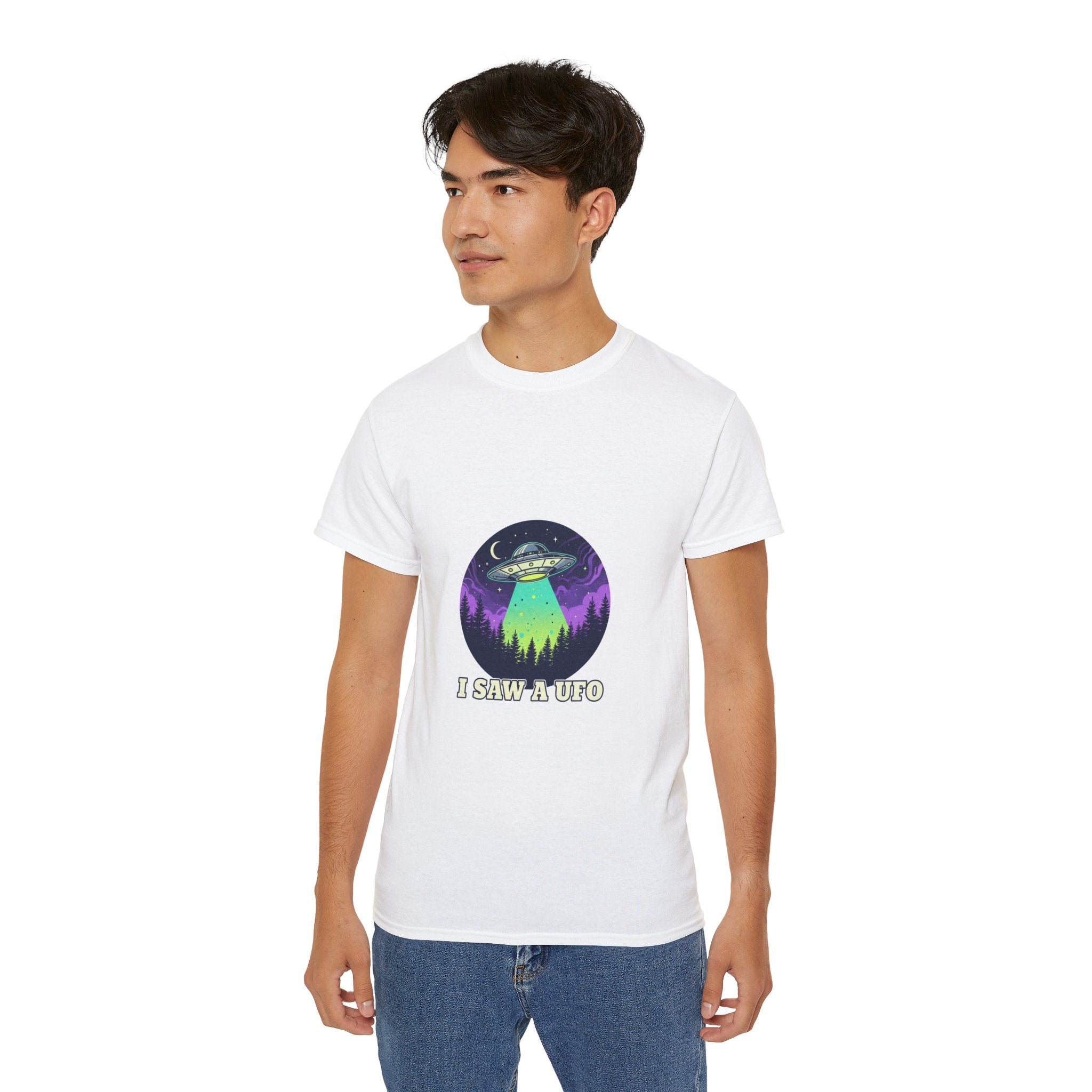 UFO T-Shirt – "I Saw a UFO" Alien Abduction Graphic Tee Adult Unisex