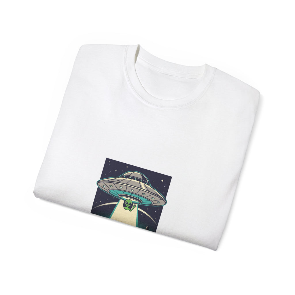 Alien Spaceship Tee — Retro UFO Abduction Desert Graphic T-Shirt Adult Unisex