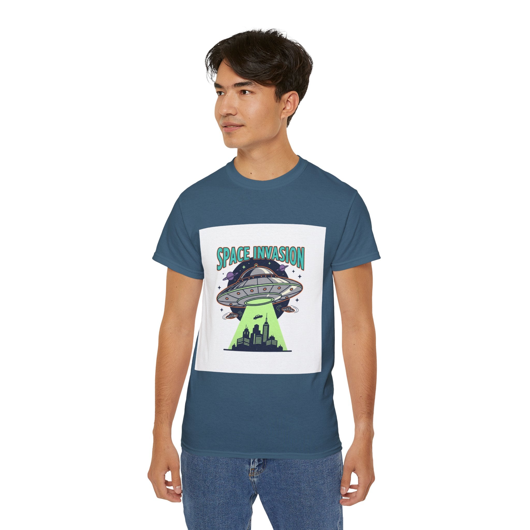 Space Invasion UFO T-Shirt — Alien Abduction Graphic Tee