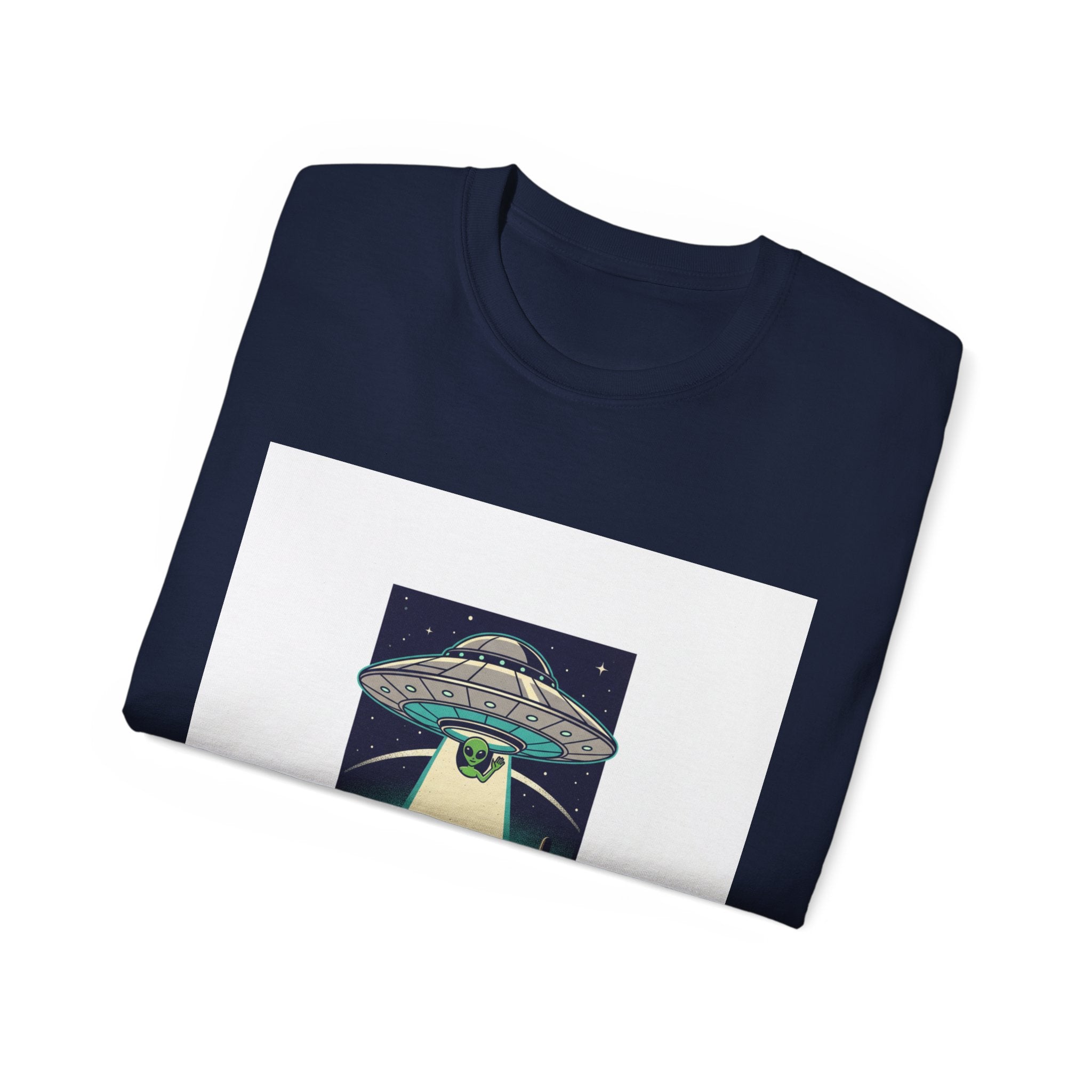 Alien Spaceship Tee — Retro UFO Abduction Desert Graphic T-Shirt Adult Unisex