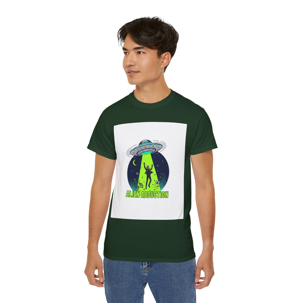 Alien Abduction T-Shirt — UFO Beam Silhouette Tee