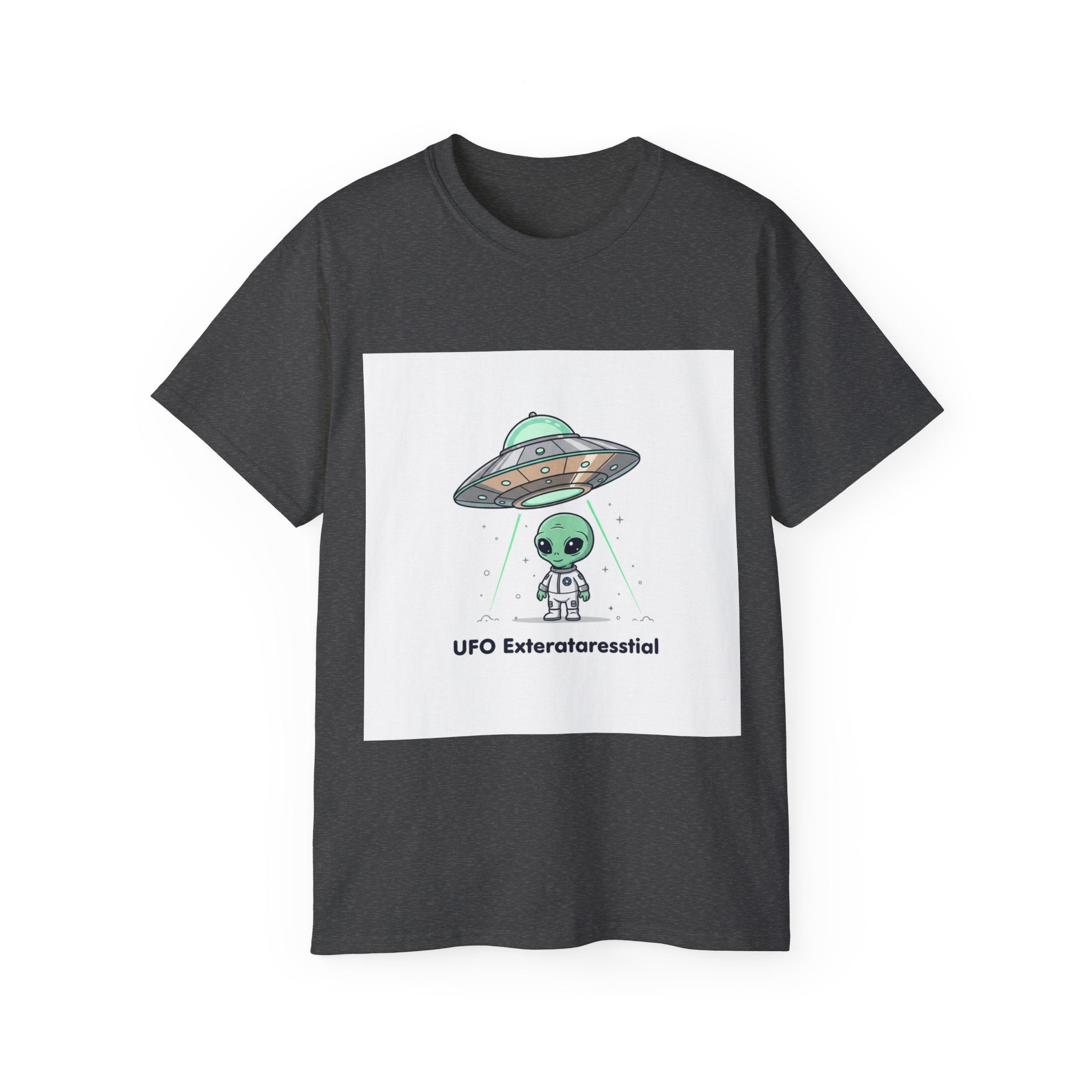 Alien UFO T-Shirt — "UFO Extraterrestrial" Cute Space Graphic Tee Adult Unisex