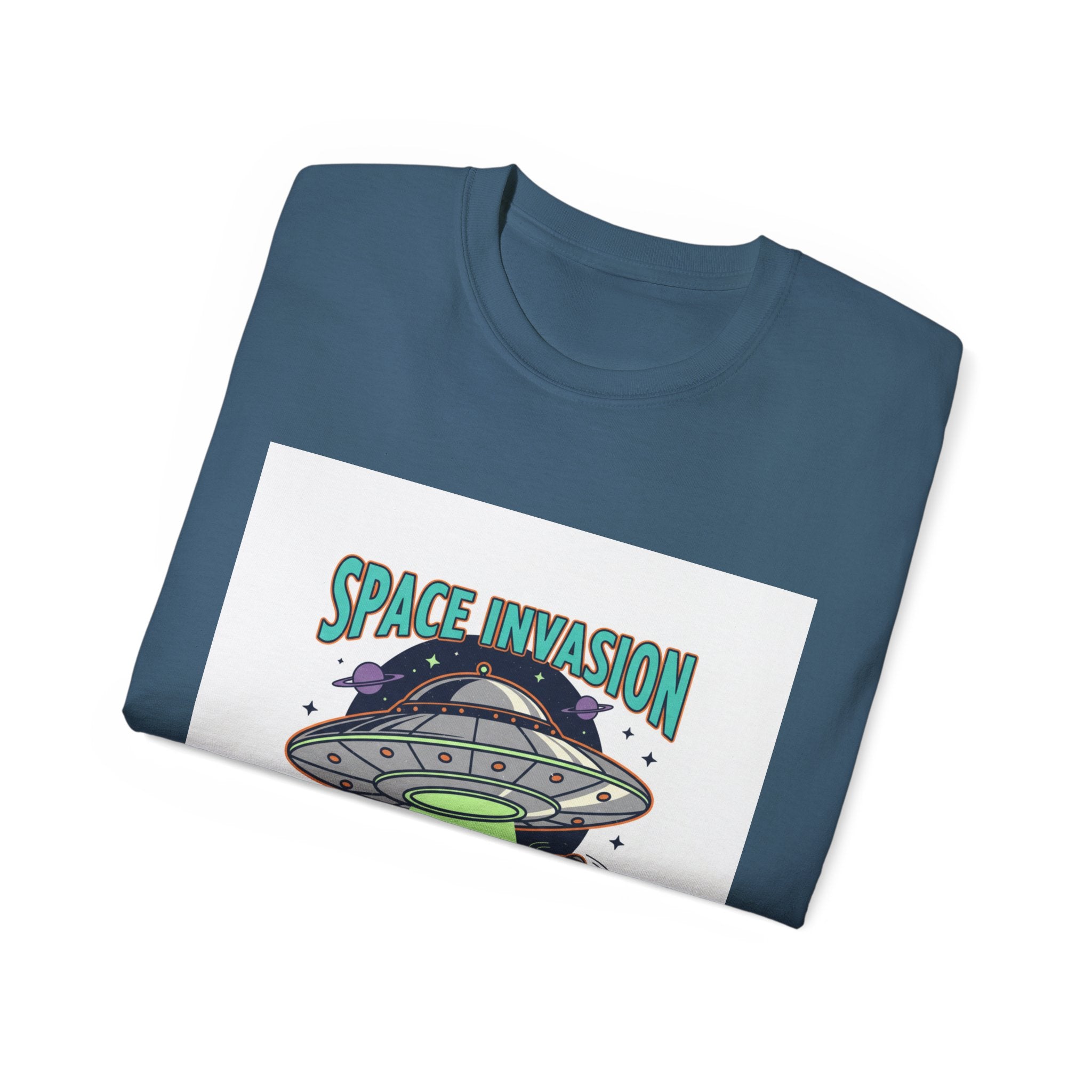 Space Invasion UFO T-Shirt — Alien Abduction Graphic Tee
