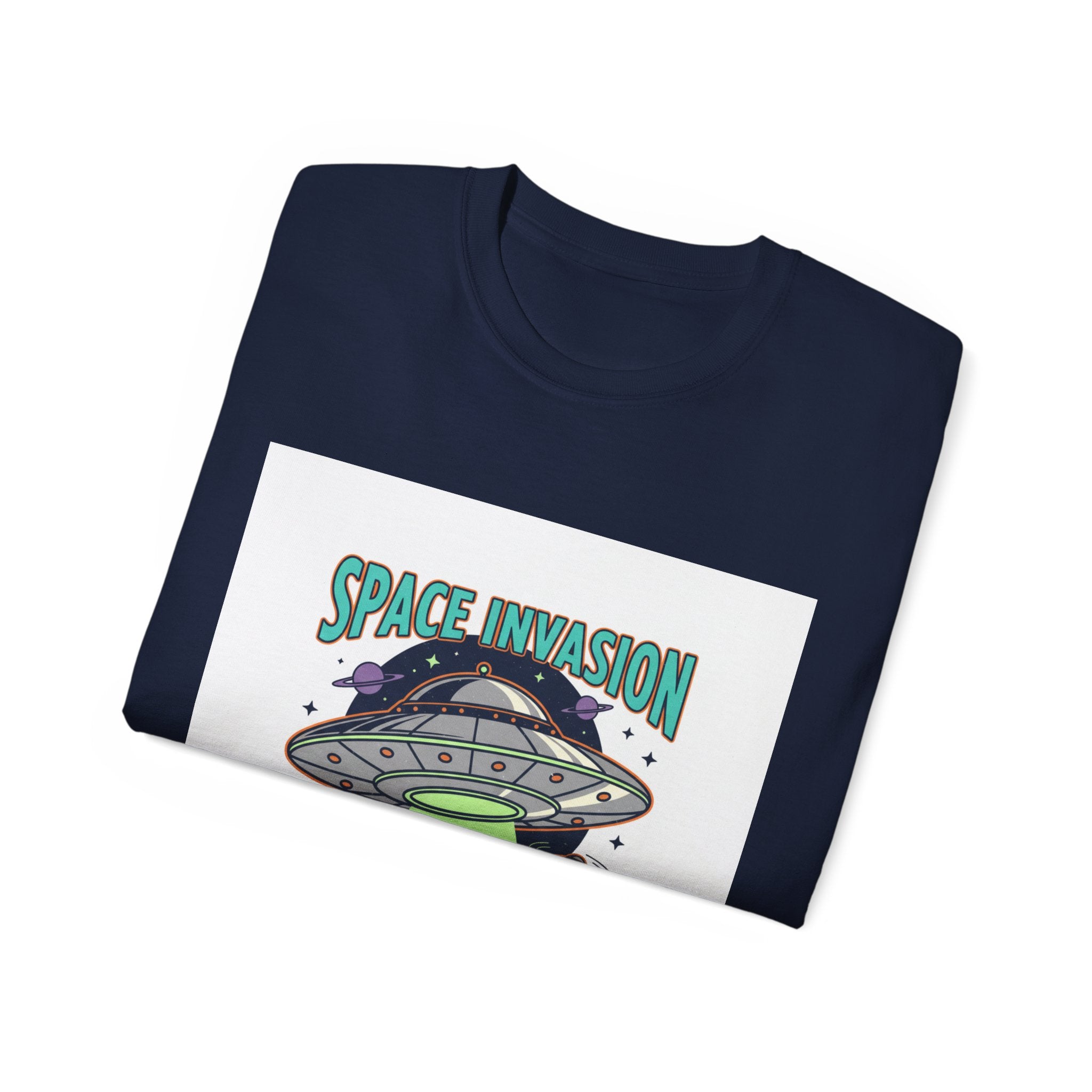 Space Invasion UFO T-Shirt — Alien Abduction Graphic Tee
