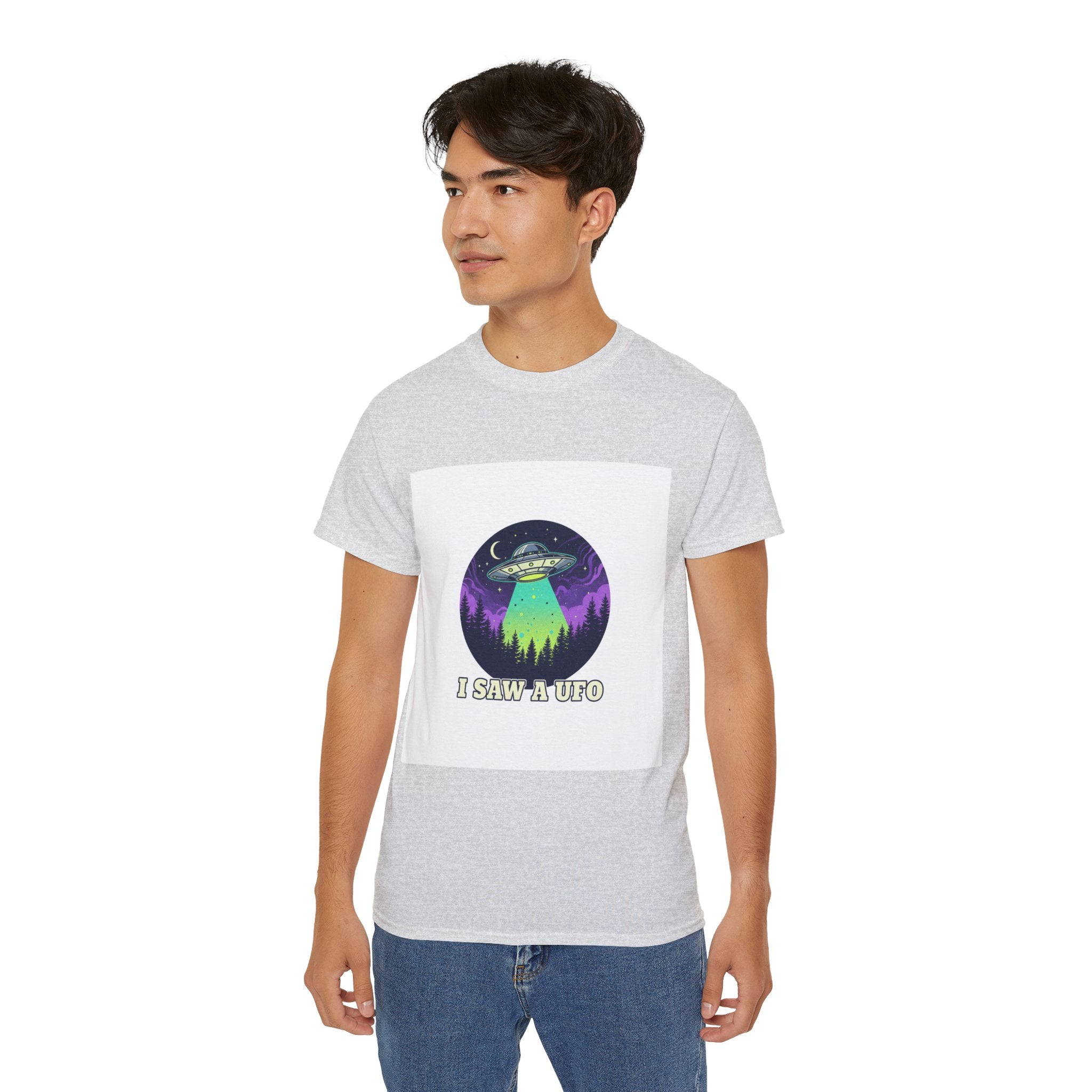 UFO T-Shirt – "I Saw a UFO" Alien Abduction Graphic Tee Adult Unisex