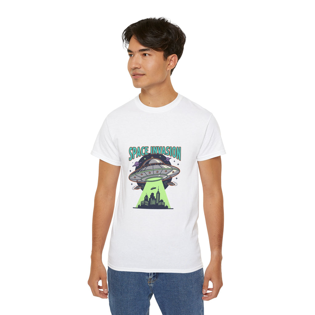 Space Invasion UFO T-Shirt — Alien Abduction Graphic Tee