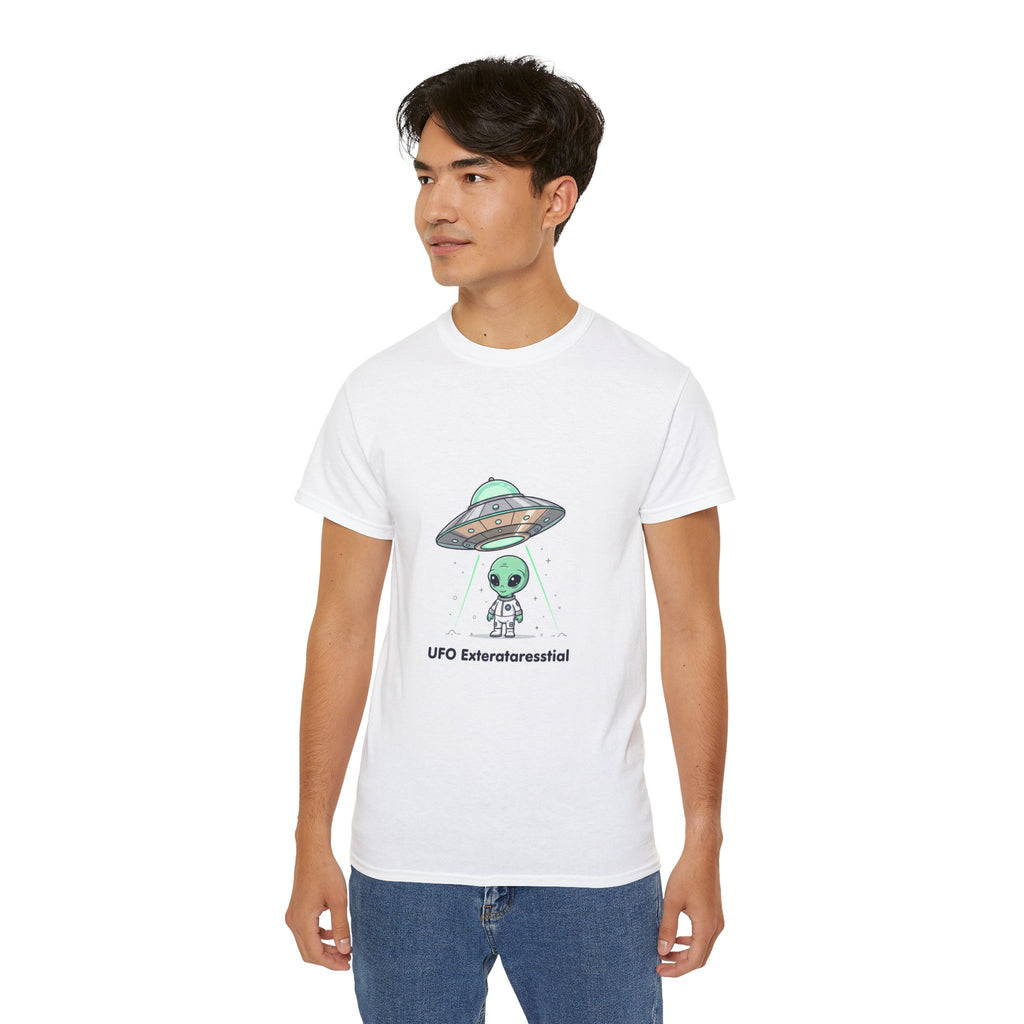 Alien UFO T-Shirt — "UFO Extraterrestrial" Cute Space Graphic Tee Adult Unisex