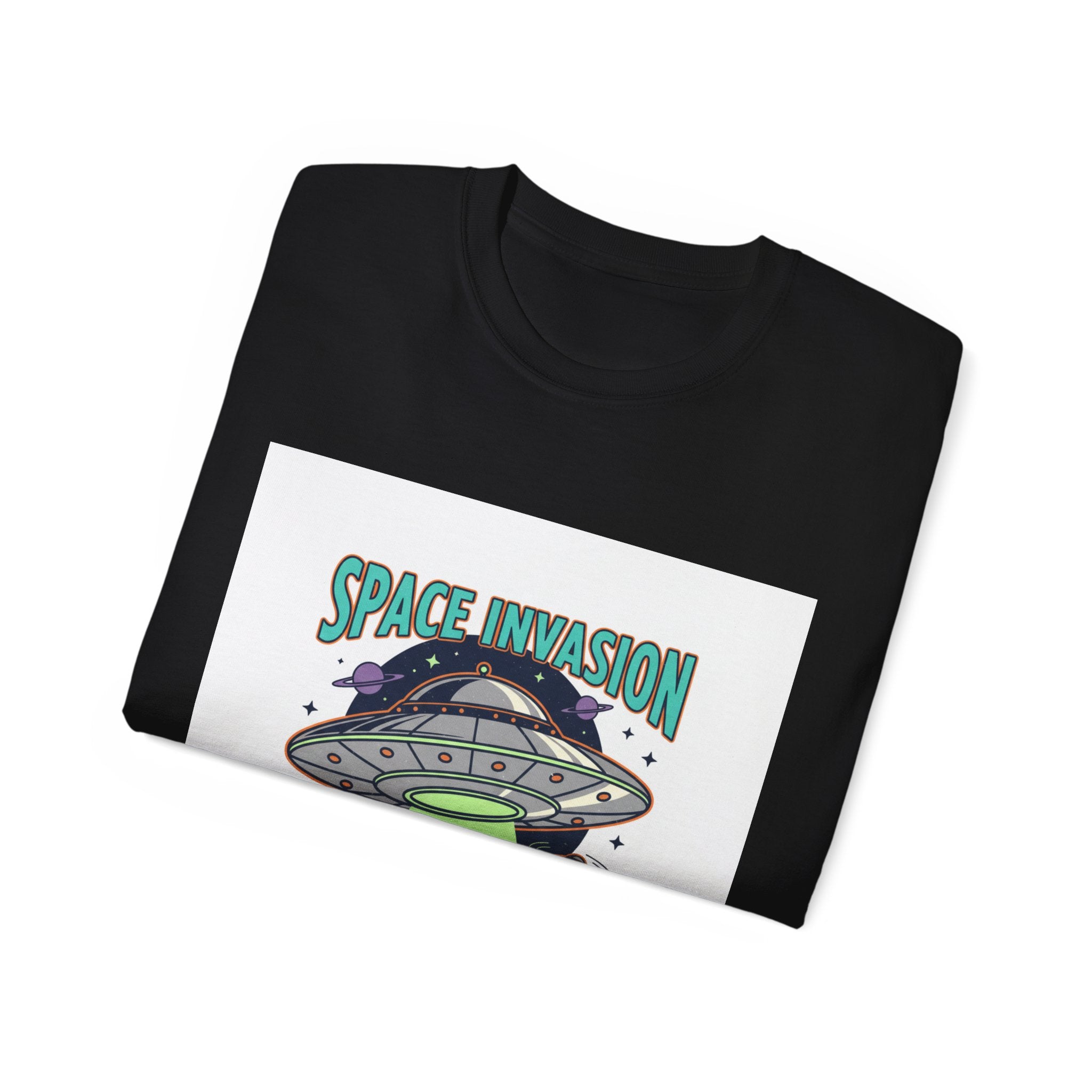 Space Invasion UFO T-Shirt — Alien Abduction Graphic Tee