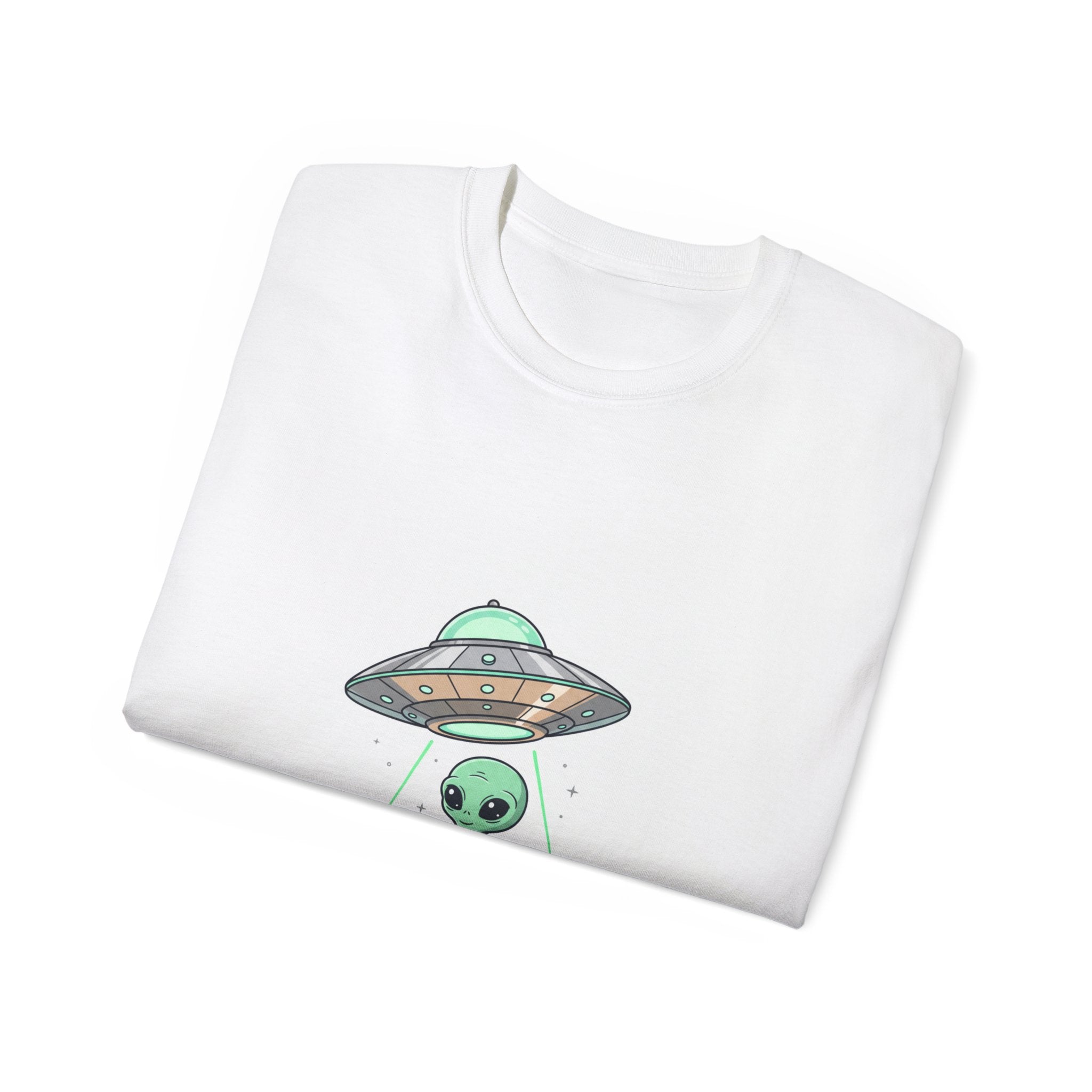 Alien UFO T-Shirt — "UFO Extraterrestrial" Cute Space Graphic Tee Adult Unisex