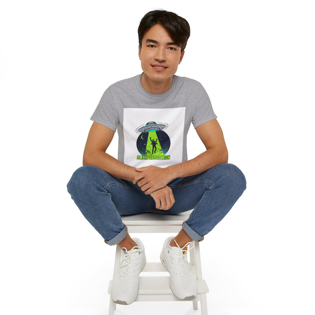 Alien Abduction T-Shirt — UFO Beam Silhouette Tee