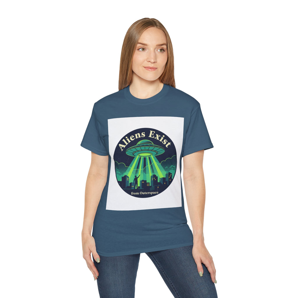 Camiseta "Los extraterrestres existen" — Camiseta gráfica de abducción ovni