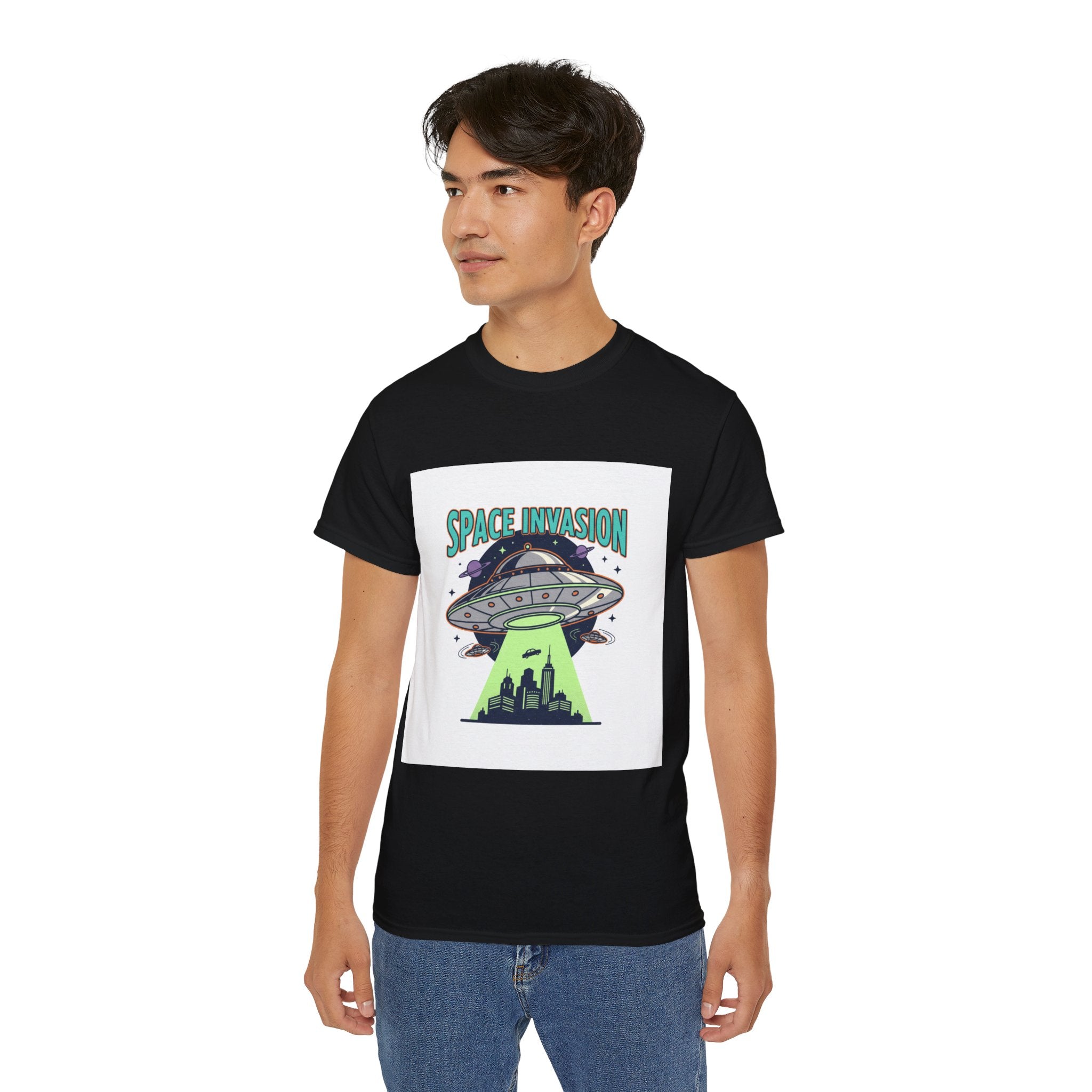 Space Invasion UFO T-Shirt — Alien Abduction Graphic Tee
