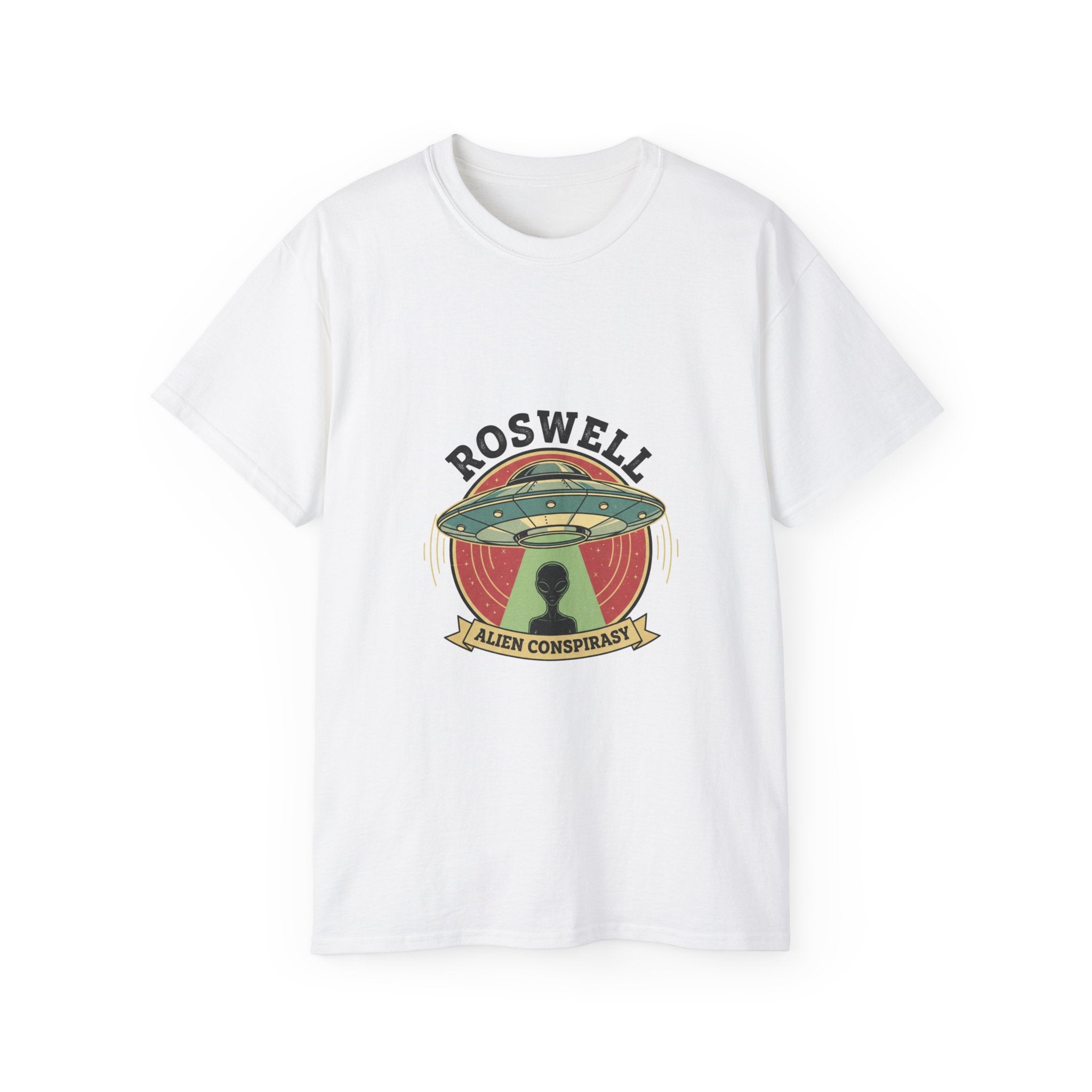 Roswell Alien Conspiracy Tee — Vintage UFO Graphic T-Shirt