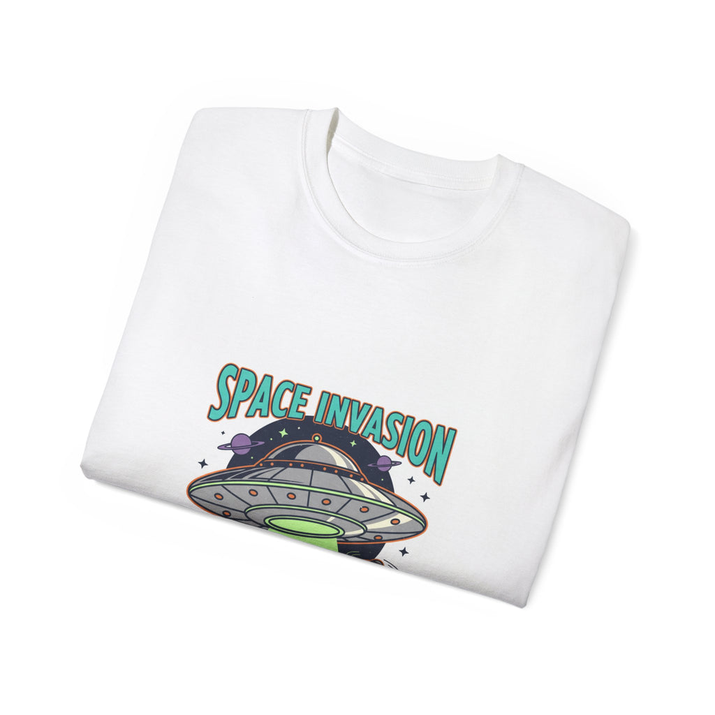 Space Invasion UFO T-Shirt — Alien Abduction Graphic Tee