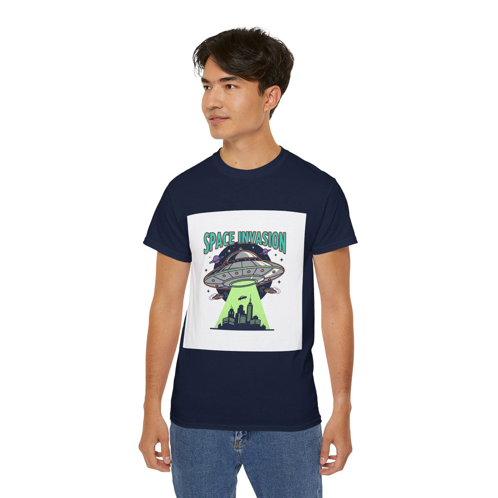 Space Invasion UFO T-Shirt — Alien Abduction Graphic Tee