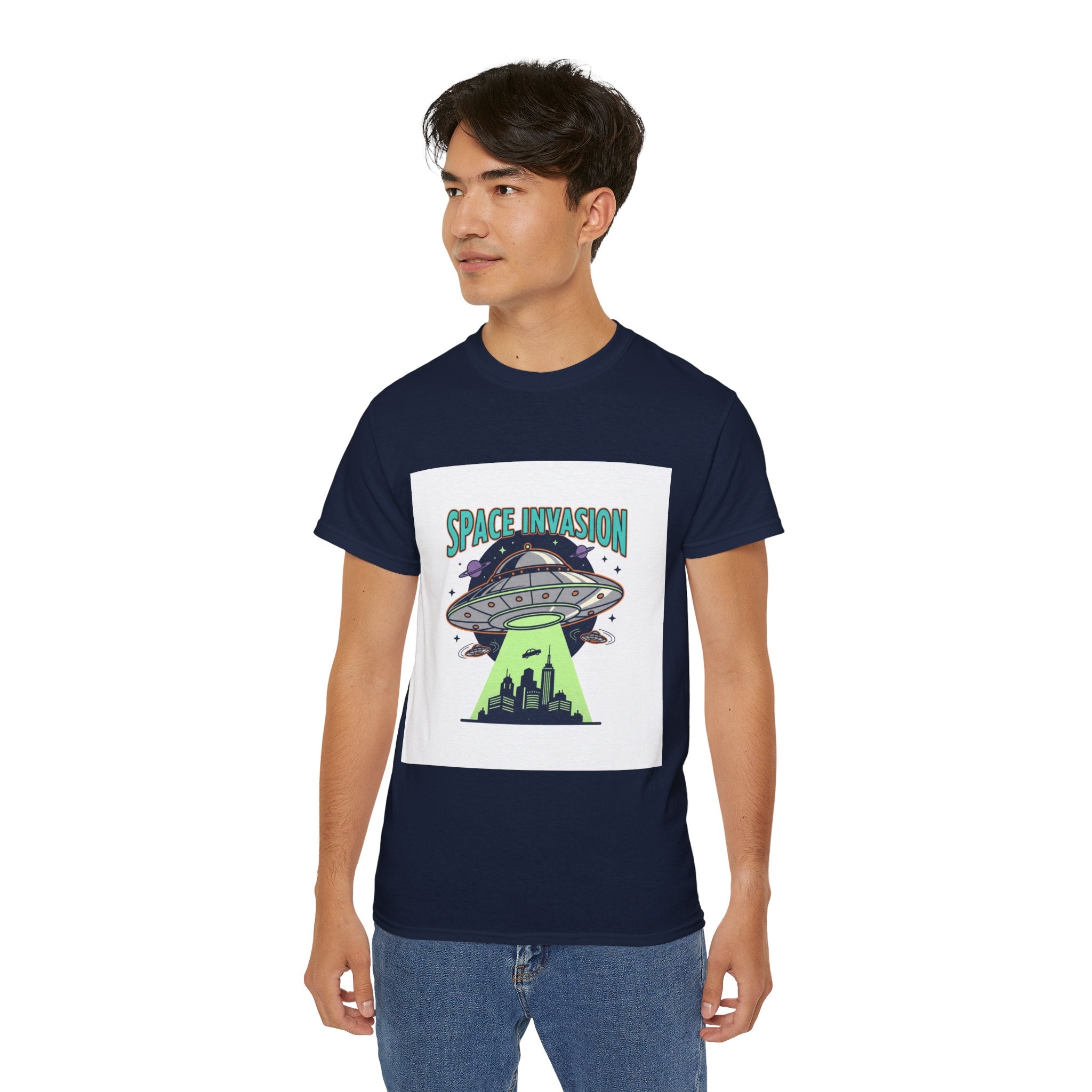 Space Invasion UFO T-Shirt — Alien Abduction Graphic Tee