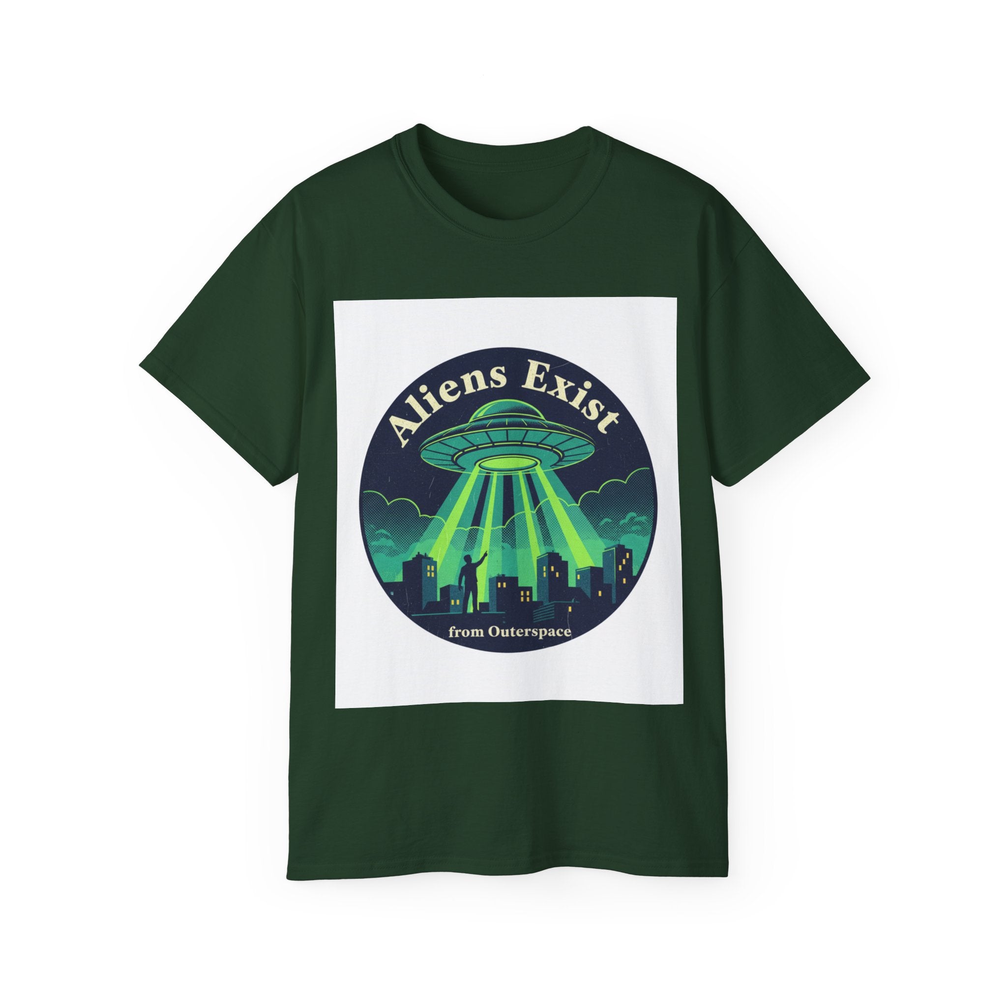Aliens Exist T-Shirt — UFO Abduction Graphic Tee