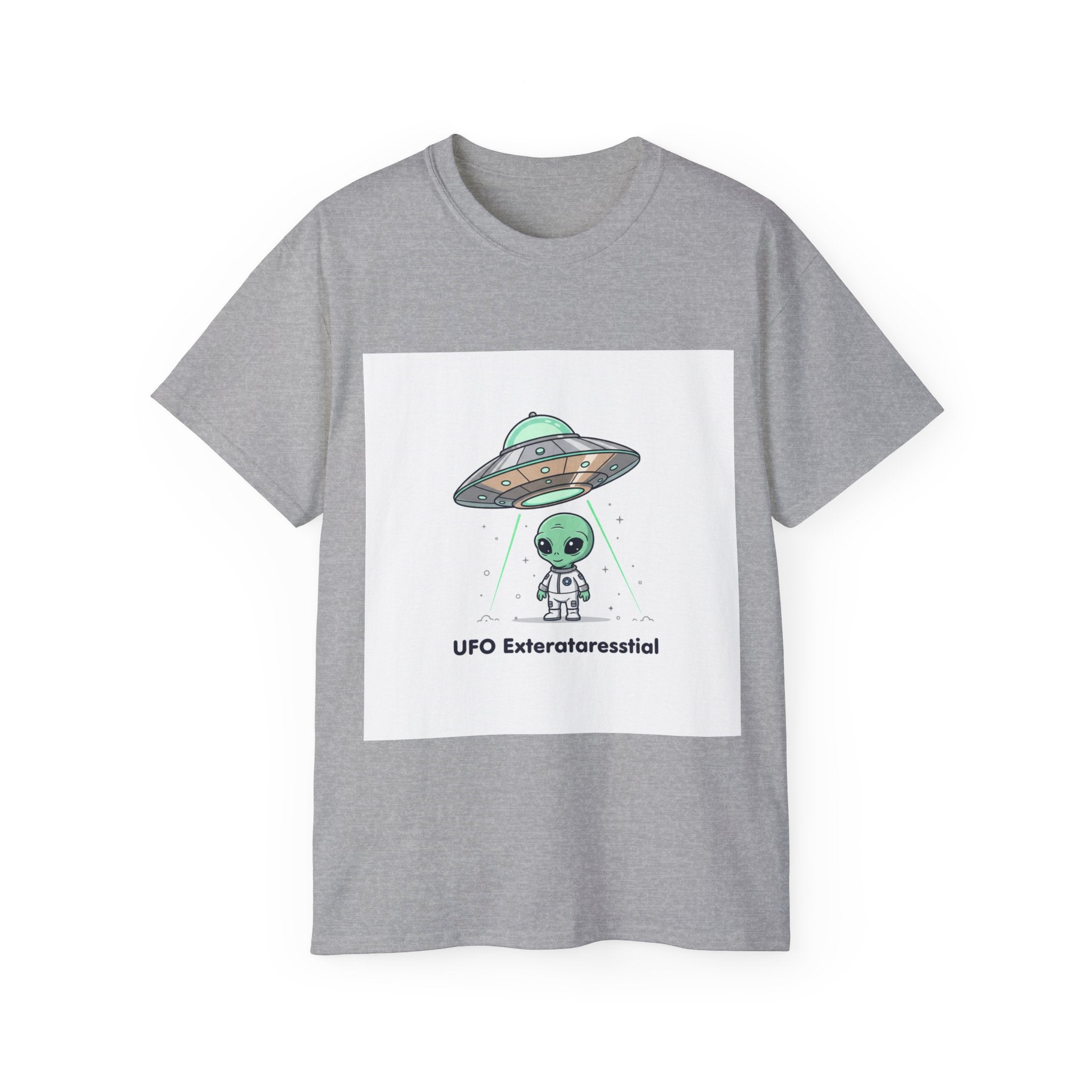 Alien UFO T-Shirt — "UFO Extraterrestrial" Cute Space Graphic Tee Adult Unisex