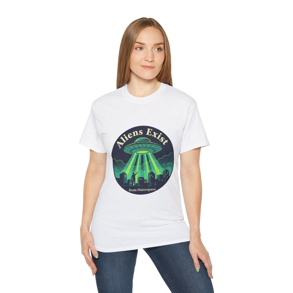 Camiseta "Los extraterrestres existen" — Camiseta gráfica de abducción ovni
