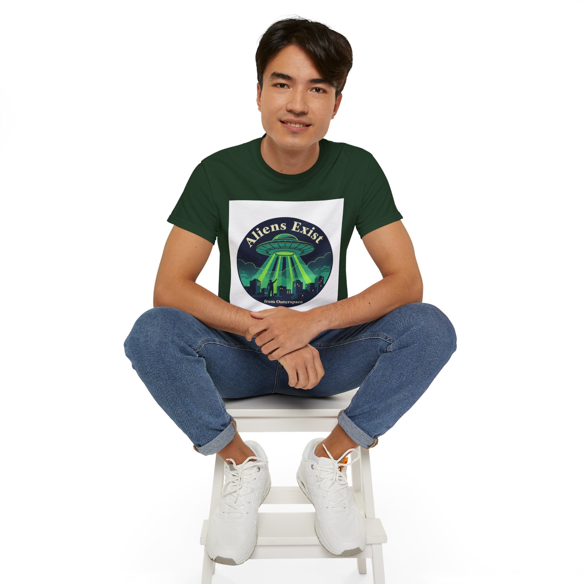 Camiseta "Los extraterrestres existen" — Camiseta gráfica de abducción ovni
