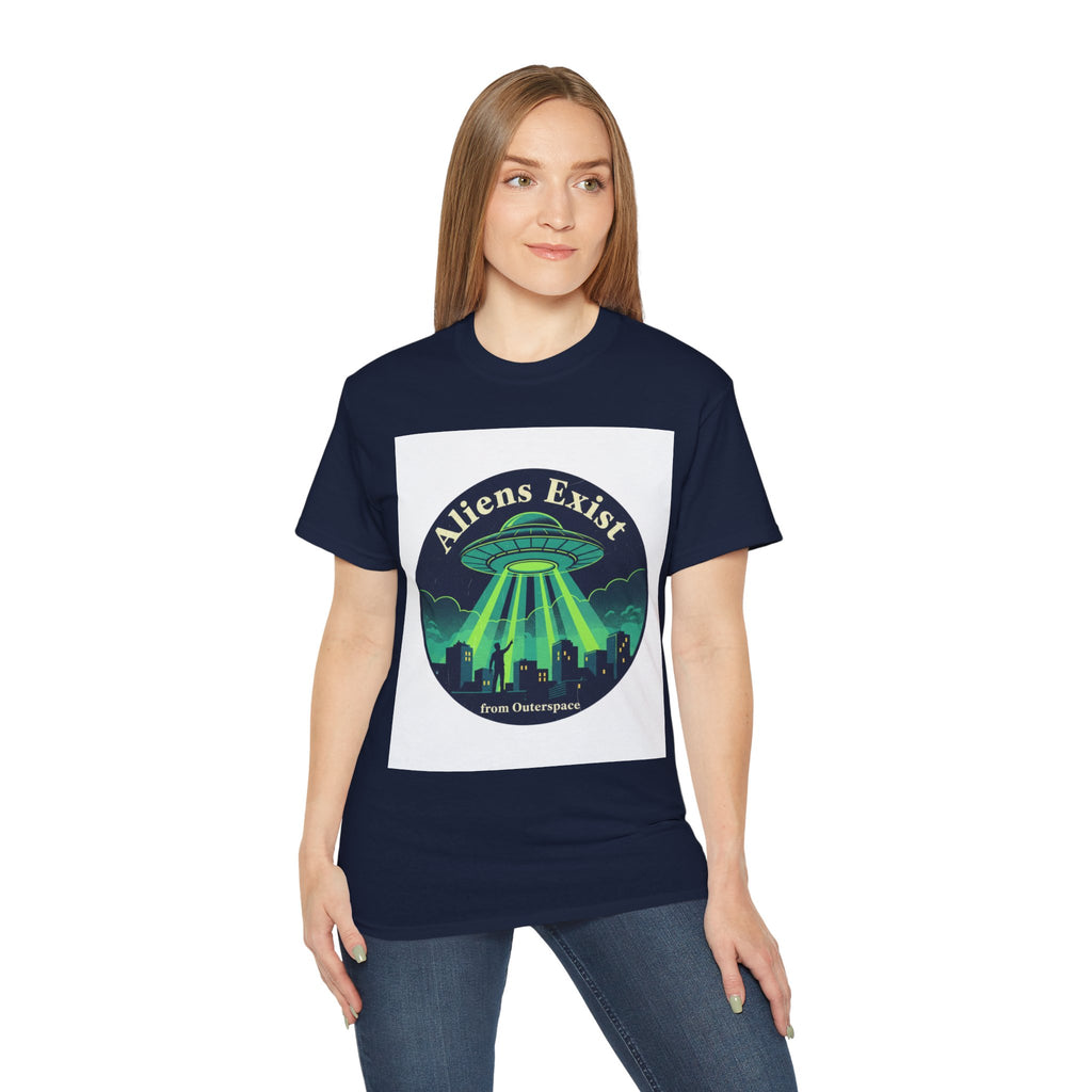 Camiseta "Los extraterrestres existen" — Camiseta gráfica de abducción ovni