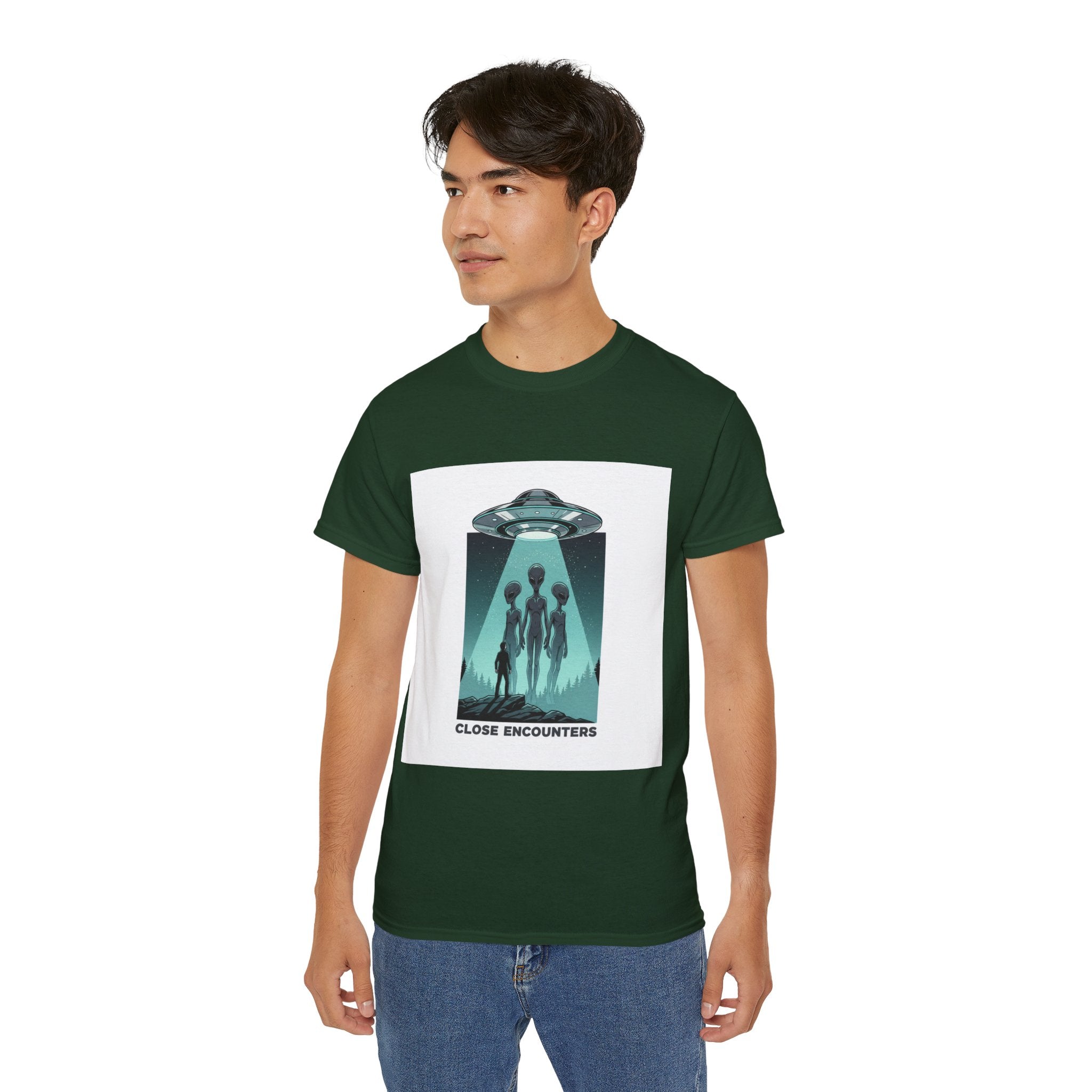 Alien Abduction Tee — "Close Encounters" Sci‑Fi UFO T‑Shirt