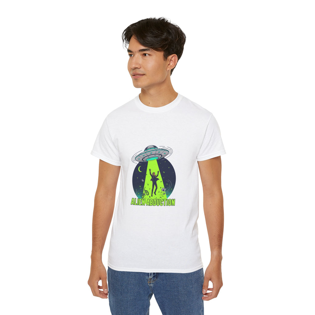 Alien Abduction T-Shirt — UFO Beam Silhouette Tee