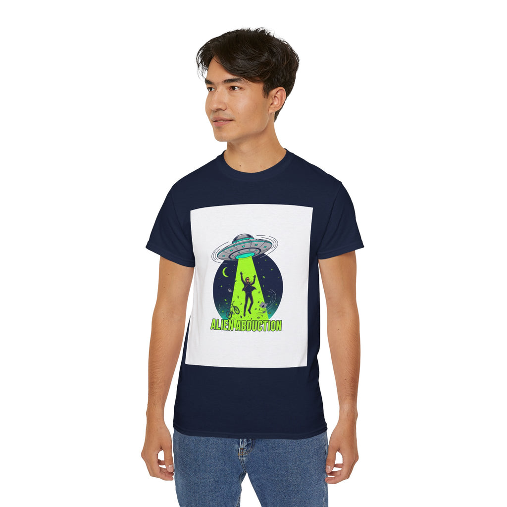 Alien Abduction T-Shirt — UFO Beam Silhouette Tee