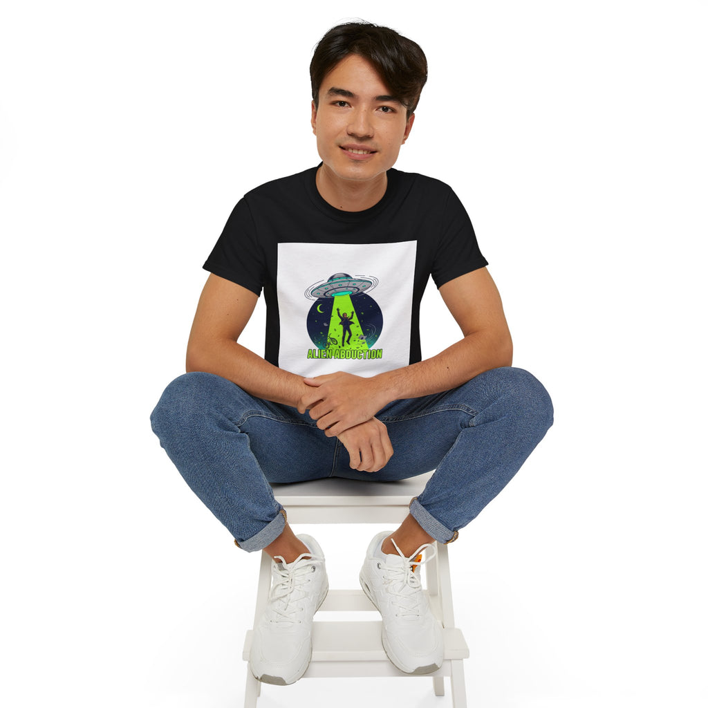 Alien Abduction T-Shirt — UFO Beam Silhouette Tee