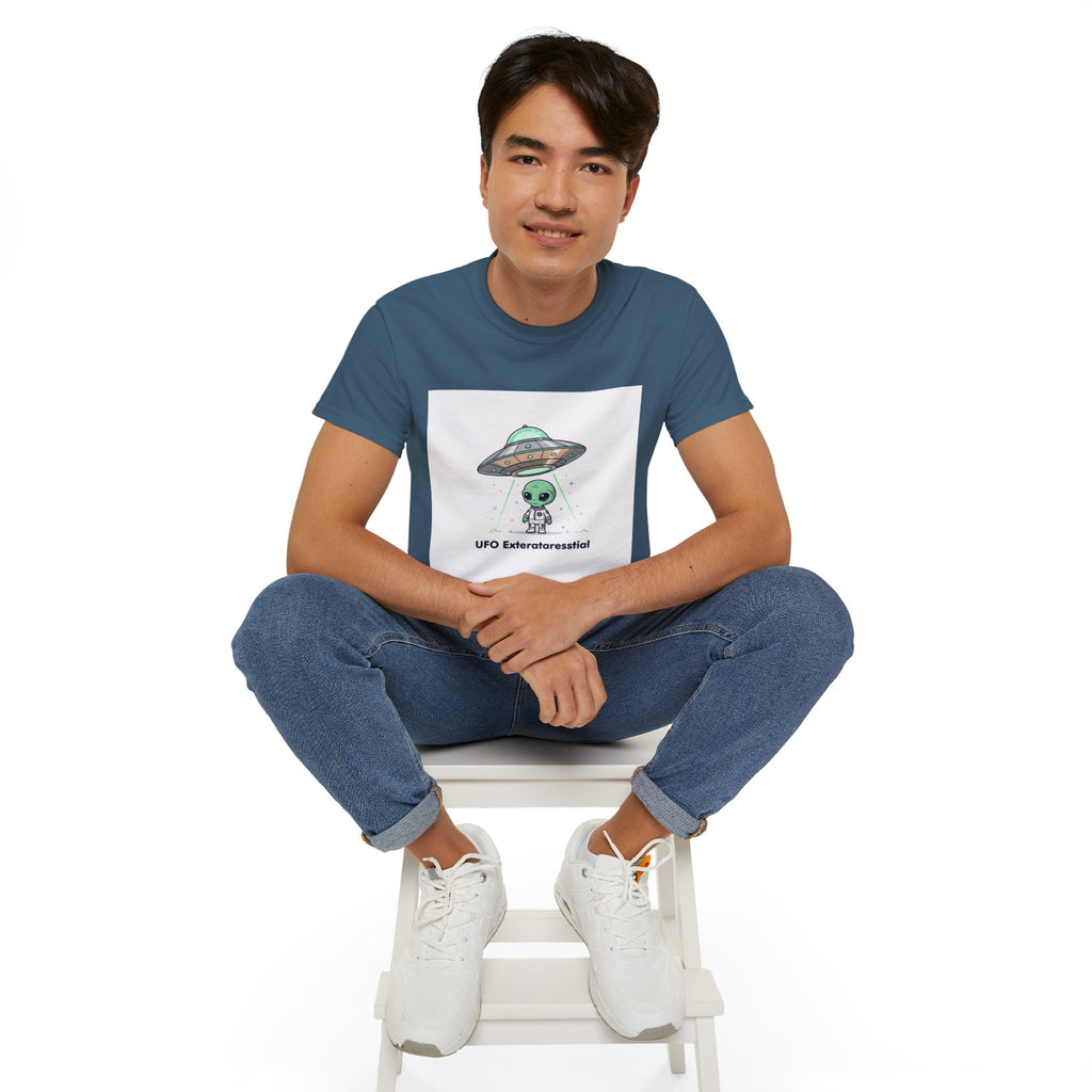 Alien UFO T-Shirt — "UFO Extraterrestrial" Cute Space Graphic Tee Adult Unisex