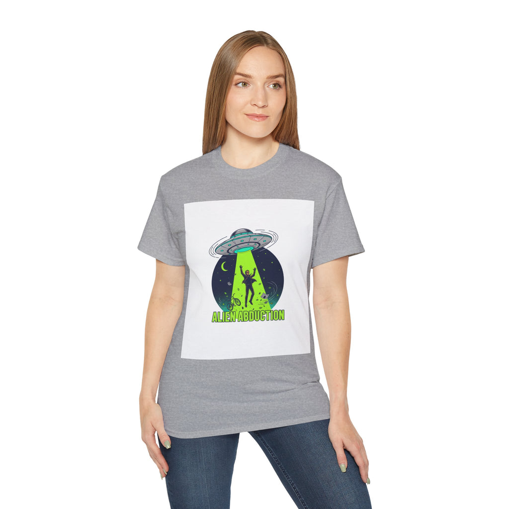 Alien Abduction T-Shirt — UFO Beam Silhouette Tee