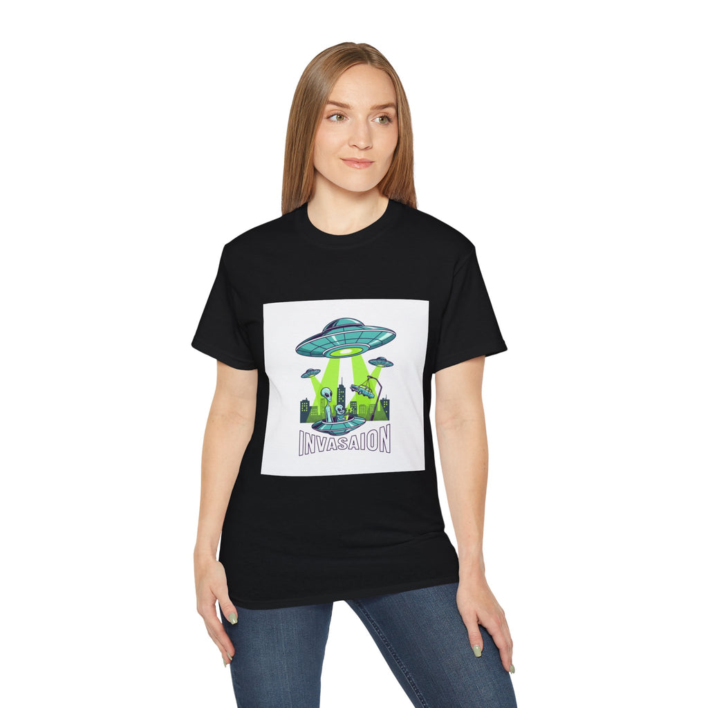 Camiseta de invasión extraterrestre — Camiseta gráfica de abducción ovni