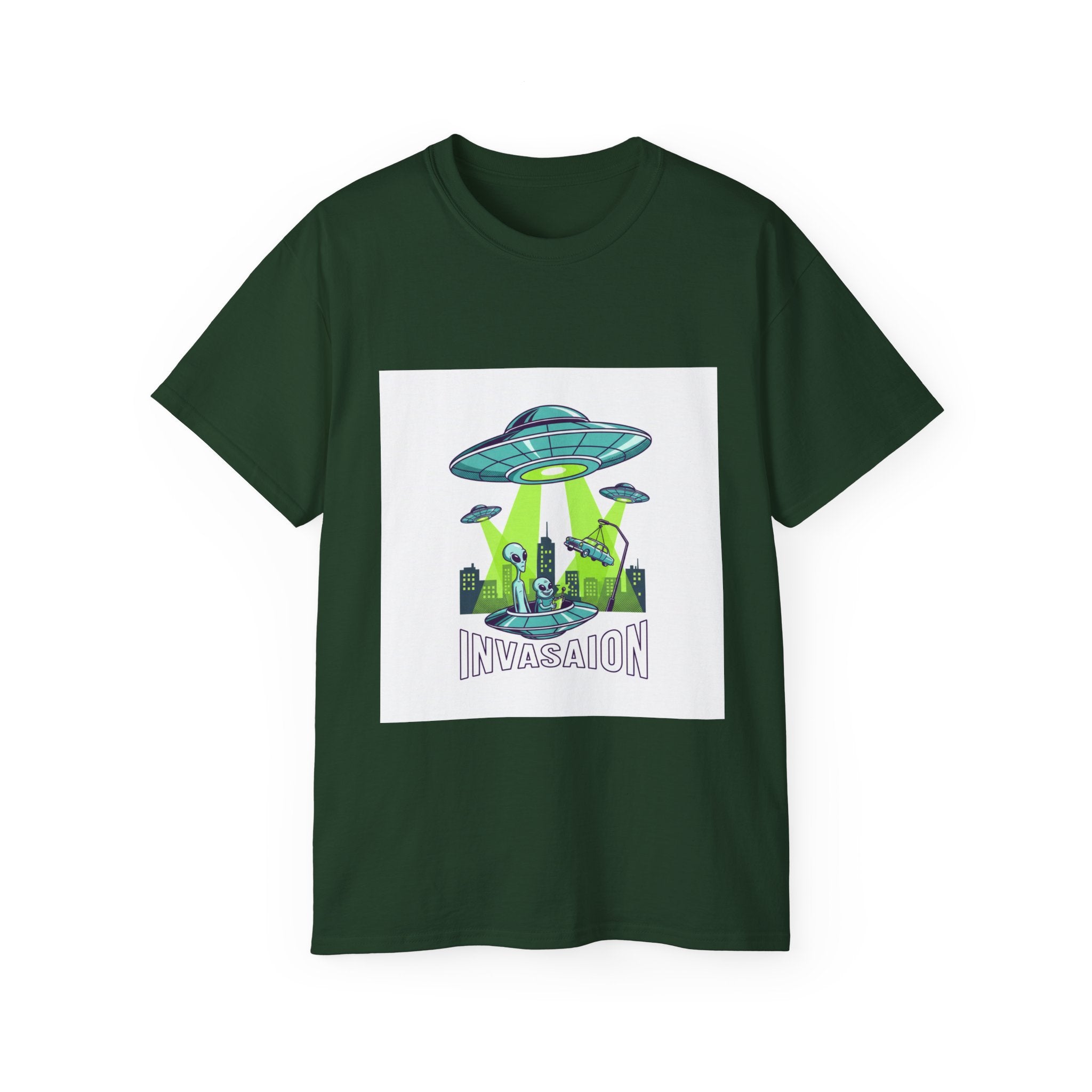 Alien Invasion T-Shirt — UFO Abduction Graphic Tee