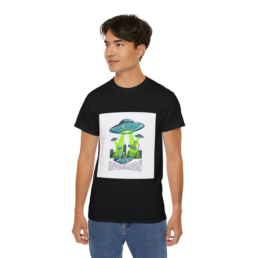 Camiseta de invasión extraterrestre — Camiseta gráfica de abducción ovni