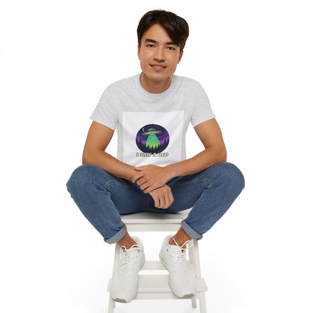 UFO T-Shirt – "I Saw a UFO" Alien Abduction Graphic Tee Adult Unisex